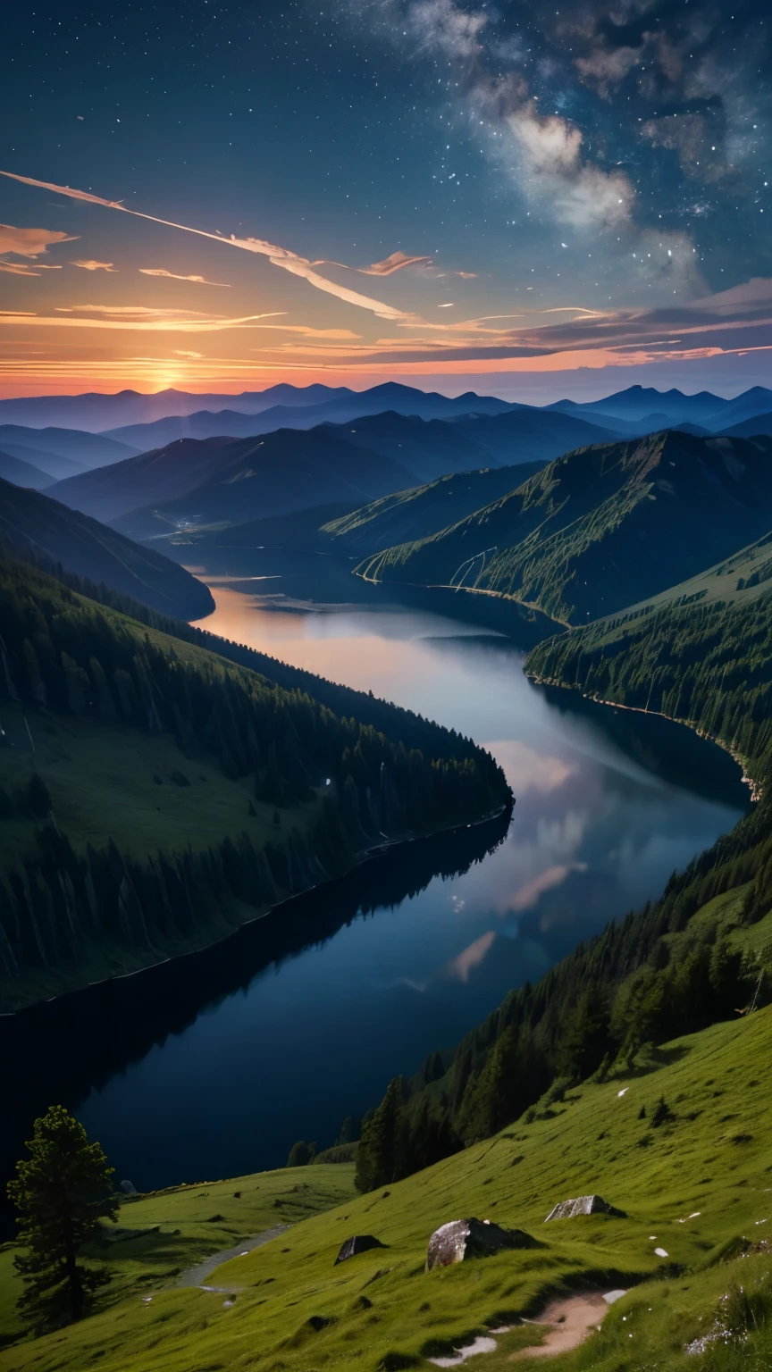 Logo, Amazing, 8K, Tabletop, Raw Photo, Amazing, Top Quality, High Quality, High Definition, Real, Ultra HD, Night, Wind, Story Poetry, Beauty of Mountains and Forests, Grasslands of the World, Silence and Beauty, Vast land, lakeside, amazing scenery, beautiful natural scenery