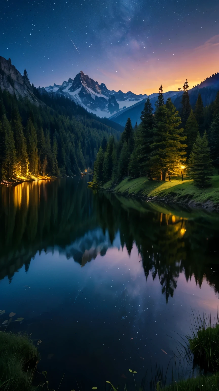 Logo, Amazing, 8K, Tabletop, Raw Photo, Amazing, Top Quality, High Quality, High Definition, Real, Ultra HD, Night, Wind, Story Poetry, Beauty of Mountains and Forests, Grasslands of the World, Silence and Beauty, Vast land, lakeside, amazing scenery, beautiful natural scenery