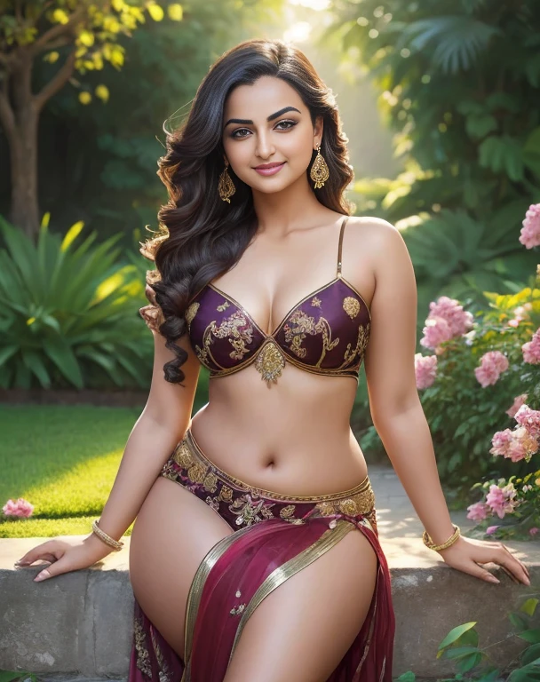 (masterpiece portrait photography:1.4) of a alluring ravishing curvy Sonakshi Sinha, posing in shopping mall, wearing beautiful, wearing strappy vintage ornate Western outfit, night background, wings like a fairy, running fire in front of her, ornate royal garden, (long flowing wavy backlit hair:1.2), fair radiant skin, vivacious, lustful glance, exhilarated (captivating kohl lined eyes:1.1) , (seductive smile:1.3) soft dramatic lighting, falling petals and flowers bokeh, key lighting, backlit, light rays, highly detailed, trending on artstation, paint splashes, rich colour, wind all around, abstract portrait, by Ron hicks, different location, varietis of saree, different position, different style, proper eyes,