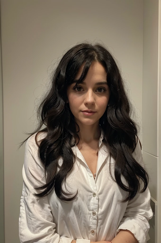 29 year old white woman curly black hair