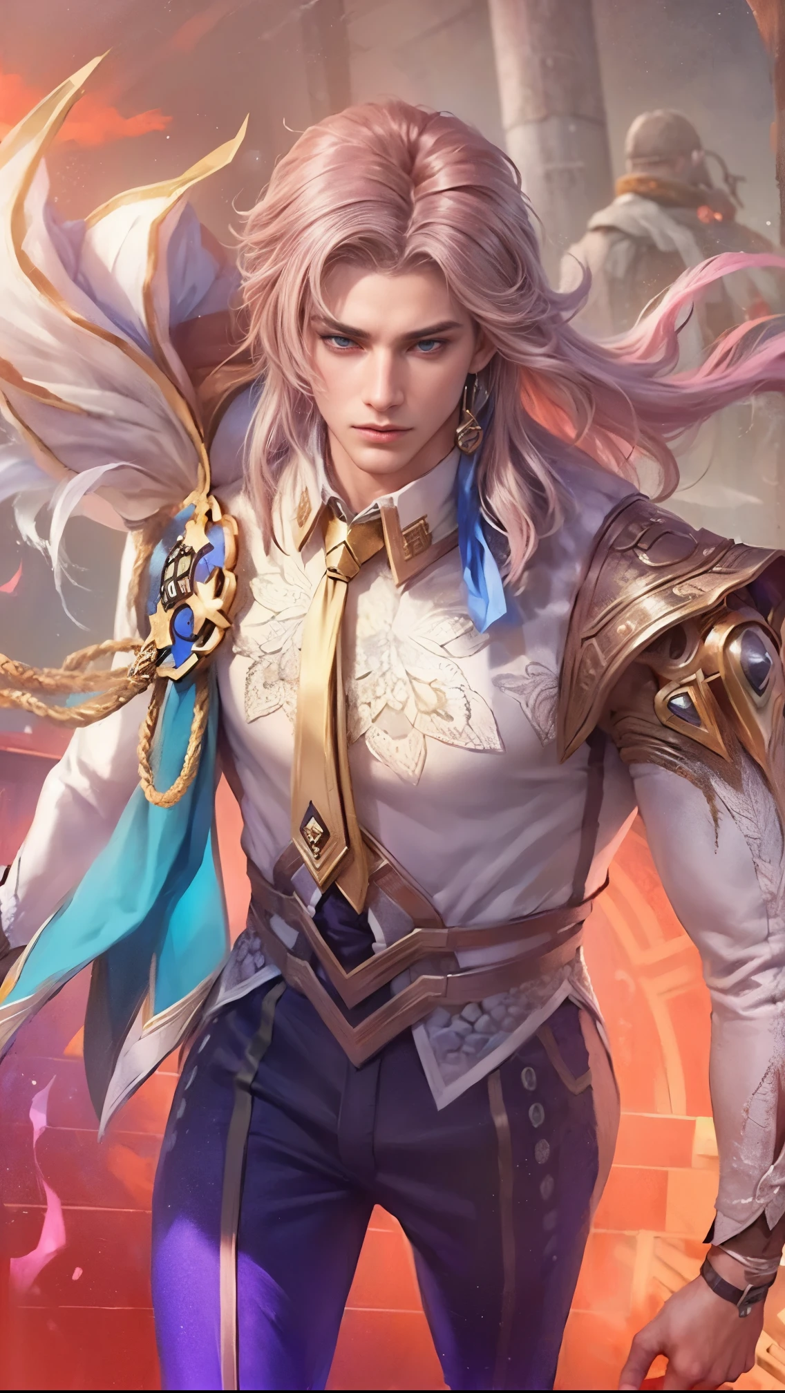 ((male:1.5)),(photorealistic:1.4), best quality, masterpiece, ultra high res, 1man, (detailed face:1.2), (detailed eyes:1.2), (detailed hair:1.2), (detailed clothes:1.2), 4k, (detailed color:1.2),