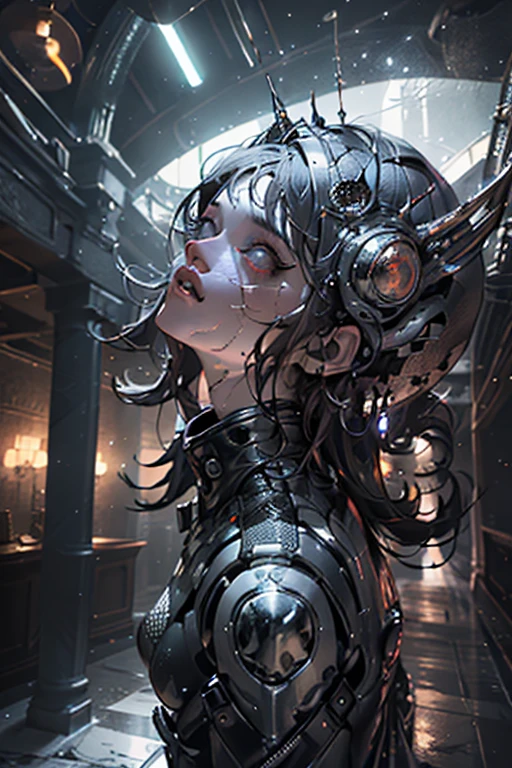 (1 girl;1.3), One , ((((full length , full length ))))   (((very detailed face))), Beautiful detailed eyes, body parts, Unified Wallpaper 8K, Super detailed, Beautiful, and Beautiful. Beautiful, masterpiece, Best quality, original masterpiece, super good photo, Best quality, super high resolution, realistic realism, Портрет full length, amazing beauty, dynamic pose, gentle face, Bright eyes. (front) She wears Hr. Giger the Extra-Terrestrial, he left, Black alien archaic with red elements, latex, plastic. The backstory is very detailed, alien ship in the style of Hr. Giger the Extra-Terrestrial, High detail, dark space, Other worlds, The light of distant stars in the background, detailed detail, high quality, muffled light, gloomy environment. Frightening cinematic setting, messy and gorgeous. Girl with white skin, realistic detailed skin, visible pores, clear focus, volumetric mist near the floor, 8 k, UHD, SLR camera, high quality, granularity. bright skin, photorealism, lomography, Fantasy Dark Biopunk, Utopian reality. translucent.