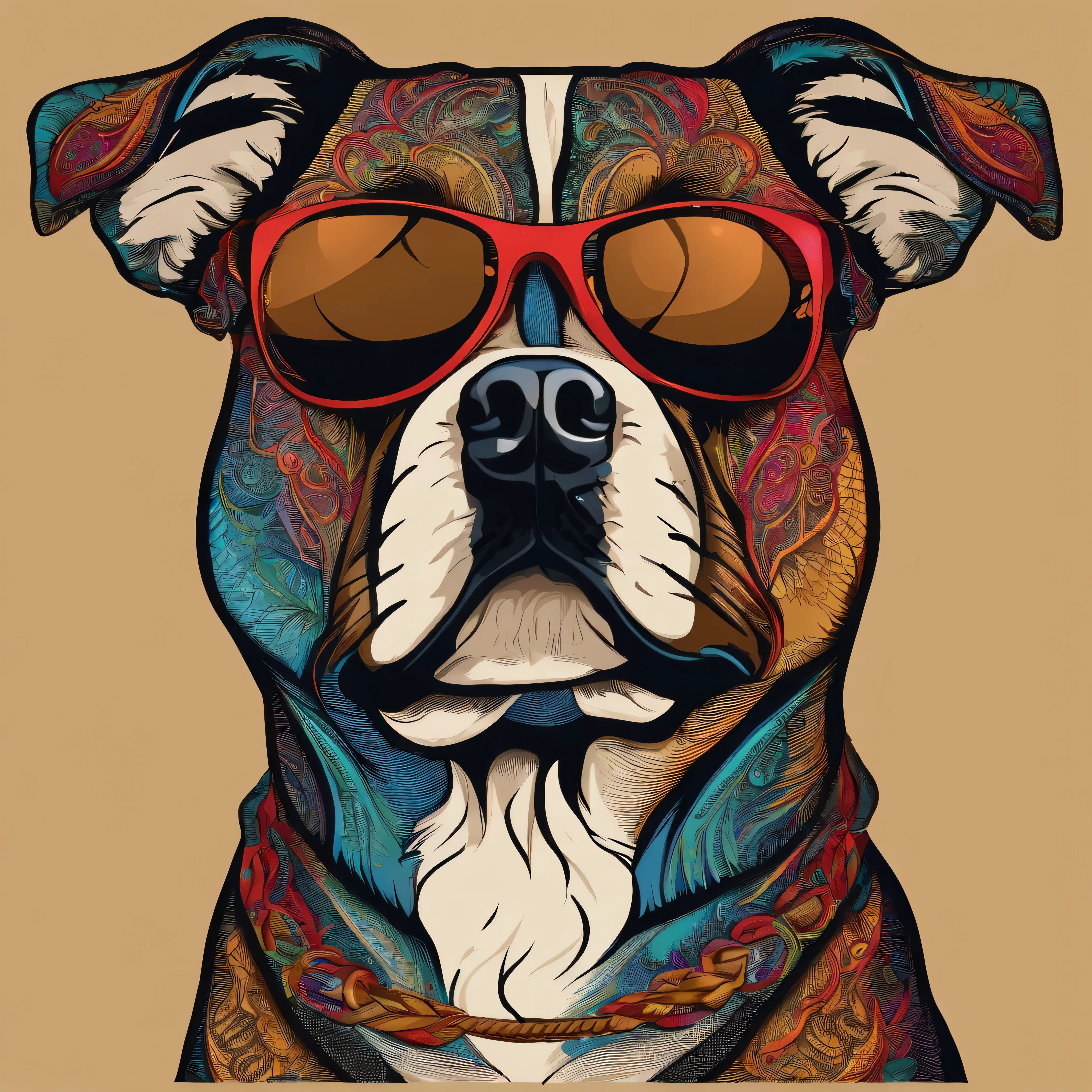 NFT shaped dog face 5 units, com detalhes, chapeù,cigarro, neck chain