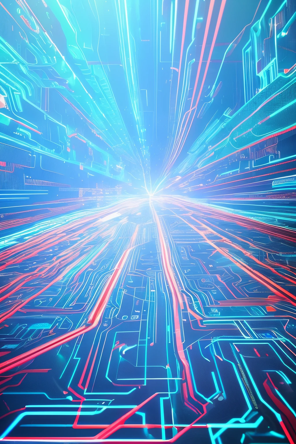 best quality,ultra-detailed,realistic,technology,abstract,neon lights,data visualization,network,code,keyboard,laptop,server,cloud computing,data storage,cyberspace,digital world,innovation,connectivity,information flow,artificial intelligence,robotics,cybersecurity,programming,digital transformation,virtual reality,augmented reality,digital art,encryption,smart devices,tech gadgets,wires,circuit board,high-tech,high-speed,internet connectivity,colorful visuals,electronic circuit,algorithms,software development,cloud server,wireless communication,HDR,professional,vivid colors,physically-based rendering,concept artists,creative,modern,illumination effects
