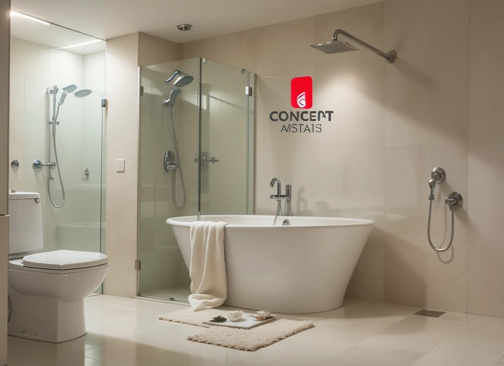 there is a bathroom with a bathtub, banheiro, e chuveiro, conceito are, conceito, arte conceitual, conceito style, realistic conceito, conceitoual, conceito arti, conceito ar, conceito design, arte conecpt, conceito eclectic, arte oncept, conceito house, design de banheiro premium, conceito world, conceito photos, architectural conceitos, arte conceitual, conceito matte