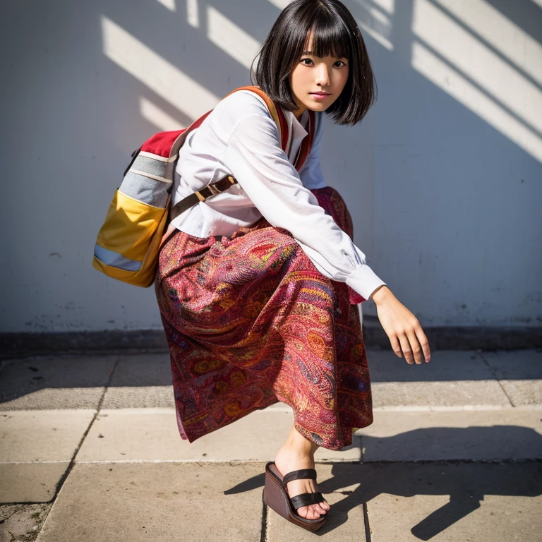 highest quality、masterpiece、ultra high resolution、(realistic:1.4)、生photograph、1 girl、equality、light shines、Japanese、good style、The best style in the world、idol type、look at the camera、Beautiful woman、yukata、Yukata、photograph、Full body Esbian、Full body Esbian