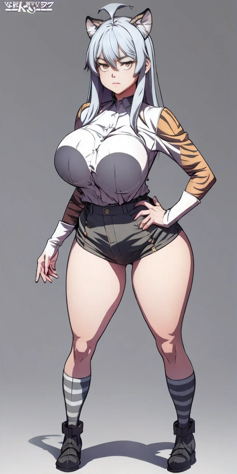 anime character with tiger stripes and a big breast, sfw version, cushart kenz, full body concept, full body picture, full body illustration, oppai proportions, fullbody commission for, commission for high res, anime woman fullbody art, thicc, anime full body illustration, official character art, cushart krenz, cutesexyrobutts