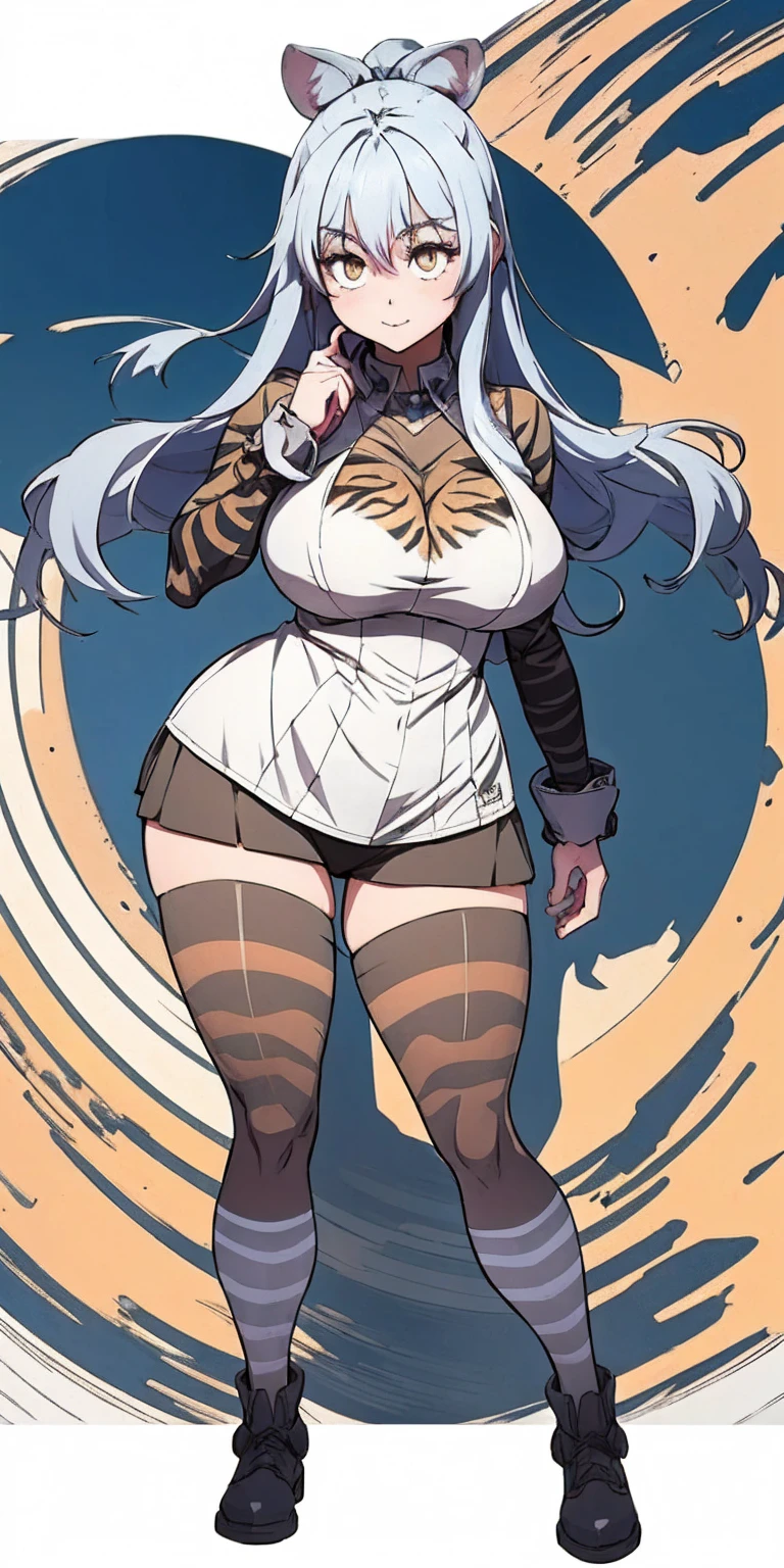 anime character with tiger stripes and a big breast, sfw version, cushart kenz, full body concept, full body picture, full body illustration, oppai proportions, fullbody commission for, commission for high res, anime woman fullbody art, thicc, anime full body illustration, official character art, cushart krenz, cutesexyrobutts