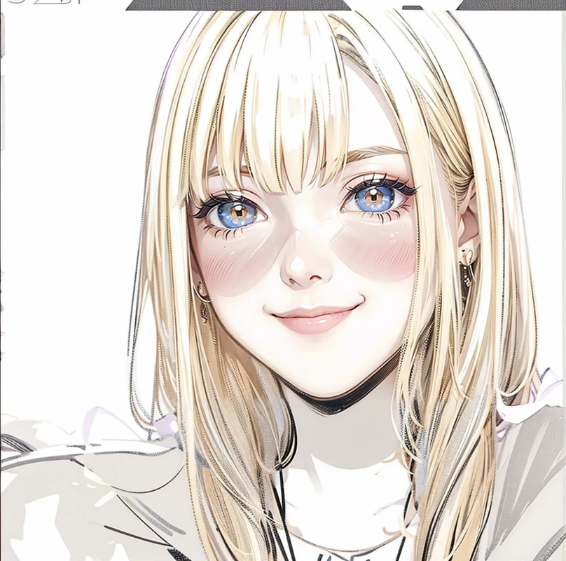 1girl with blonde hair smile to viewer