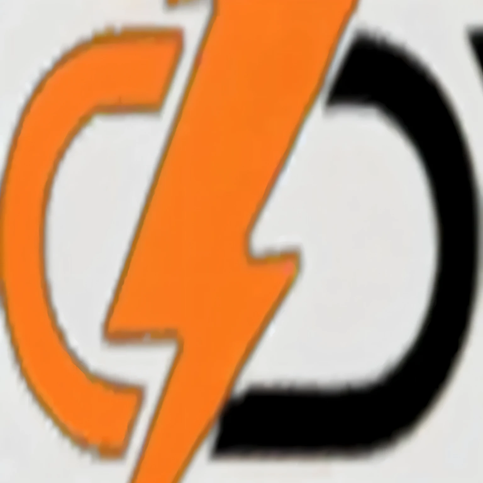 um close out de um logotipo com um raio, 2 d logo, 2DD, imagem completa, de arte, logo, logo, imagem de perfil, logo”, lightning symbol forming 2 Ds,