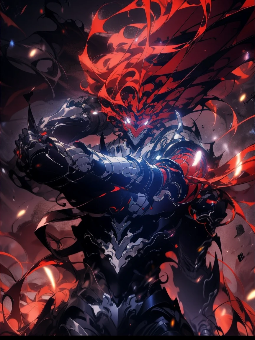anime, red, anime art, igris knight,blue shadow, red hair, red eyes, red hair, red eyes, red hair, red eyes, red hair, red eyes, red, badass anime 8 k, 4 k manga wallpaper, 4k anime wallpaper, anime epic artwork, anime wallpaper 4k, anime wallpaper 4 k, handsome guy in solo leveling artstyle