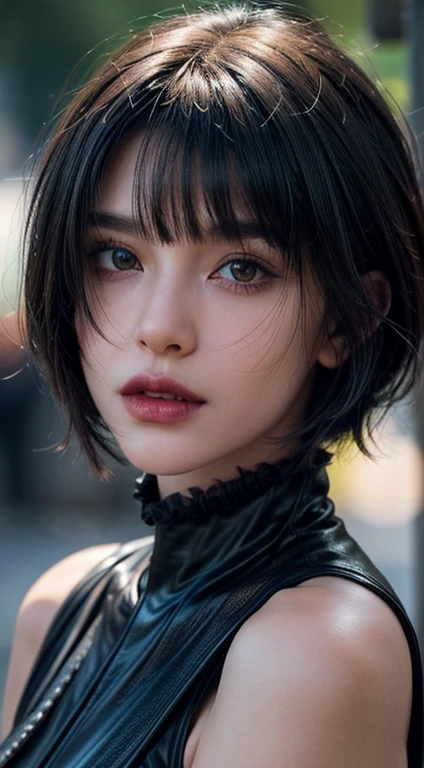 superb rendering, 8k, Masterpiece, Ultra Quality, Beauty: 1.2, Professional Illustration: 1.1, Ultra Detail: 1.3, Ultra Lighting, Highly Detailed, (dark light details) 1girl,
Goth_punk
heterochromia with Red Eyes and Yellow Eyes, black short hair with bangs, bangs, midshot, centered image, ultra detail, extremely face detail, extremely eye detail, half body