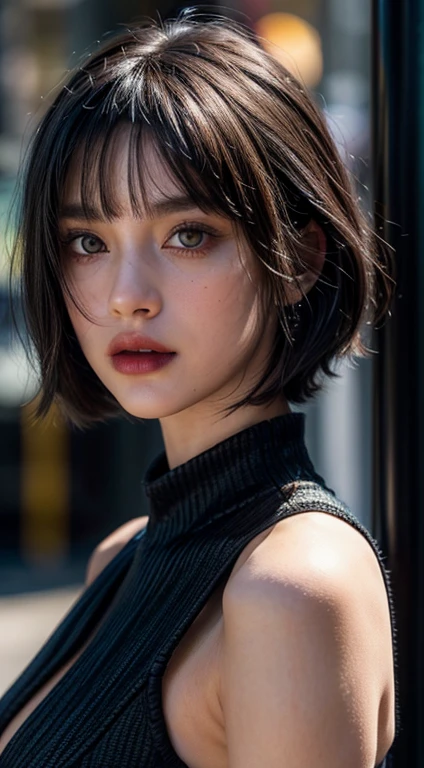 superb rendering, 8k, Masterpiece, Ultra Quality, Beauty: 1.2, Professional Illustration: 1.1, Ultra Detail: 1.3, Ultra Lighting, Highly Detailed, (dark light details) 1girl,
Goth_punk
heterochromia with Red Eyes and Yellow Eyes, black short hair with bangs, bangs, midshot, centered image, ultra detail, extremely face detail, extremely eye detail, half body