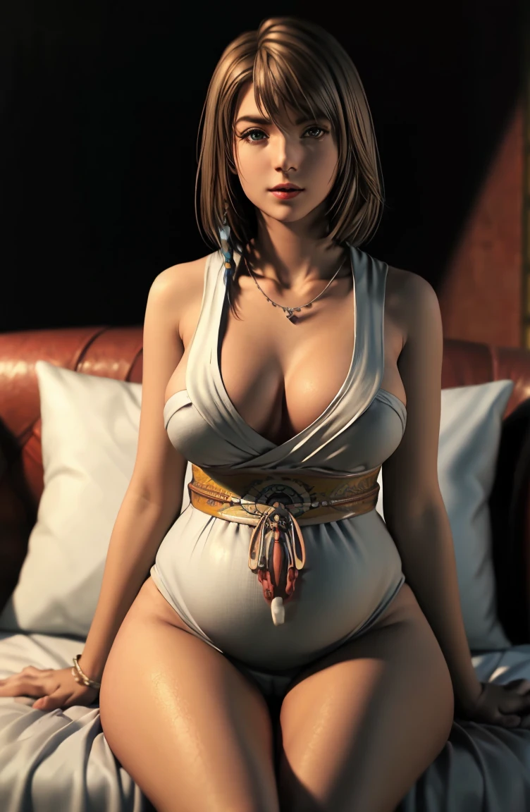 1 girl pregnant, undressed, nude, very large breasts, topless, 3D Rendering Styles, japanaese girl, Fine-grained skin、Sharp Focus、fully nude, (lighting like a movie)、Soft lighting、dynamic ungle、(Face Details:1.2)、large full breasts、(Photorealsitic)、(Raw photography、top-quality、masterpiece:1.2)、The ultra-detailliert、超A high resolution、(Realistic and realistic photos:1.37)、portlate、high-definition RAW color photography、professional photograpy、extremely delicate and beautiful、highly detailed、8K Picture Wallpaper、astonishing、finely detail、huge filesize、beatiful detailed eyes、double eyelid、Dynamic lighting、very detailed beautiful girls、、1 girl in、(18year old:1.2)、Realistic body、fair white skin、shinny skin、Good figure、Natural face, (dynamicposes:1.2) 、1girl in, solo, jewely, a necklace, blue-beaded earring, 超A high resolution、a picture、Photorealsitic、highly detailed、A detailed face, seductive expression, Cute Woman Solo, very large breasts、masterpiece、high quality)、gorgeous goddess、bob cuts、 Charming and dream-like, ((thick bangs), lying on couch pregnant facing viewer sitting on muscular mans knee, (Beautiful skin))、(sexy pose), YunaFFX, nude, topless, pubic hair, full bush, hairy crotch high detailed nipples, no clothes, huge breasts, very deep cleavage, very large breasts,