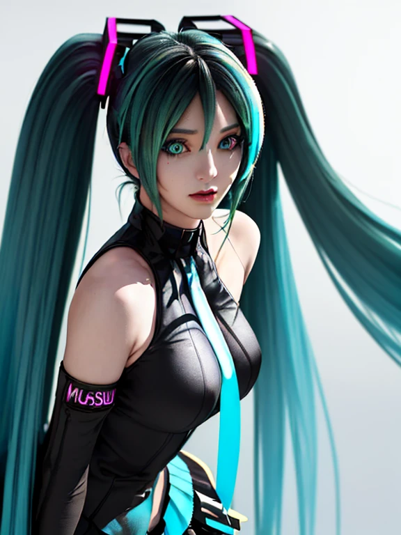 Anime, Girl, (((1girl))), (((Waifu, VOCALOID, Miku Hatsune Waifu))), What(((Long Hair, Twintails Hair))), ((Cyan Eyes eyes:1.3, Upturned Eyes: 1, Perfect Eyes, Beautiful Detailed Eyes, Gradient eyes: 1, Finely Detailed Beautiful Eyes: 1, Symmetrical Eyes: 1, Big Highlight On Eyes: 1.2)), (Detailed Body, (Detailed Face)), Face Close-up, Facing Front, Facing Camera, Young, (Best Quality), Shirt, Loose Skirt, Modest Clothing, Skin Covered, High Resolution, Sharp Focus, Ultra Detailed, Extremely Detailed, Extremely High Quality Artwork, (Realistic, Photorealistic: 1.37), 8k_Wallpaper, (Extremely Detailed CG 8k), (Very Fine 8K CG), ((Hyper Super Ultra Detailed Perfect Piece)), (((Flawlessmasterpiece))), Illustration, Vibrant Colors, (Intricate), High Contrast, Selective Lighting, Double Exposure, HDR (High Dynamic Range), Post-processing, Background Blur, Inky Shadows, Darker Shadows, Thick Shadows, High Quality Shadows, high detail, realistic, Cinematic Light, sidelighting, Lens Flare, Ray tracing, sharp focus,