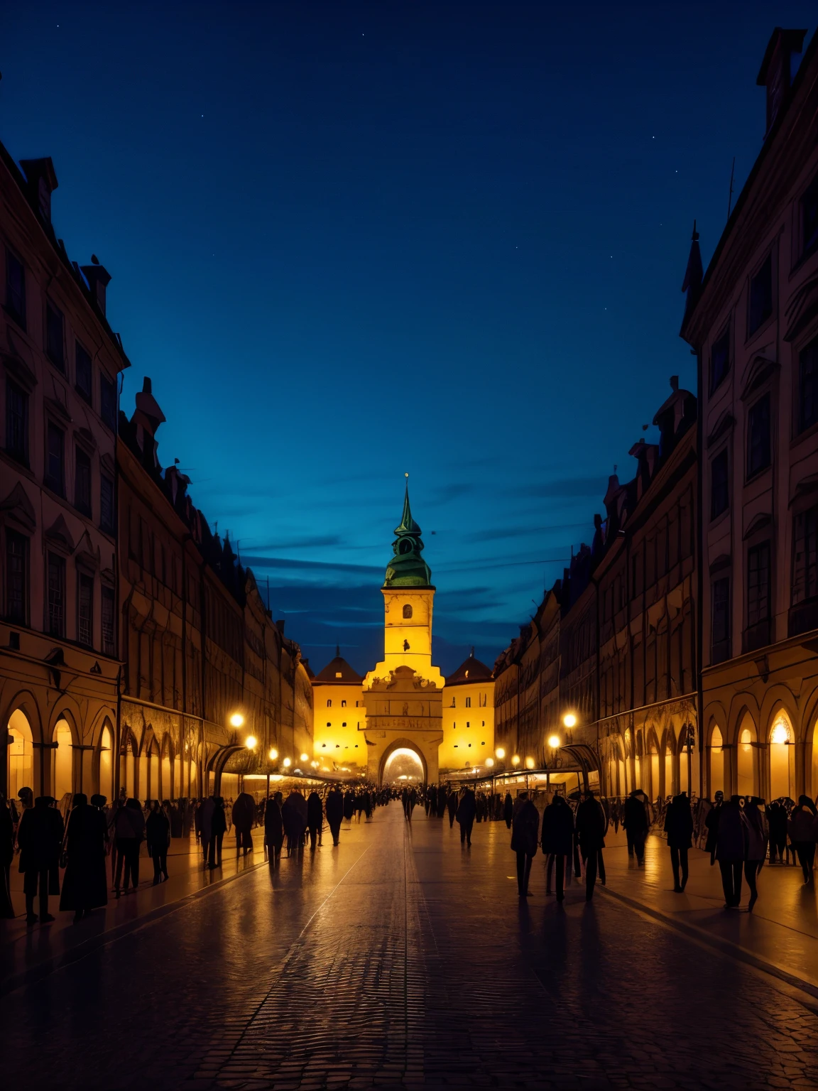 Bohemia、Prague evening view