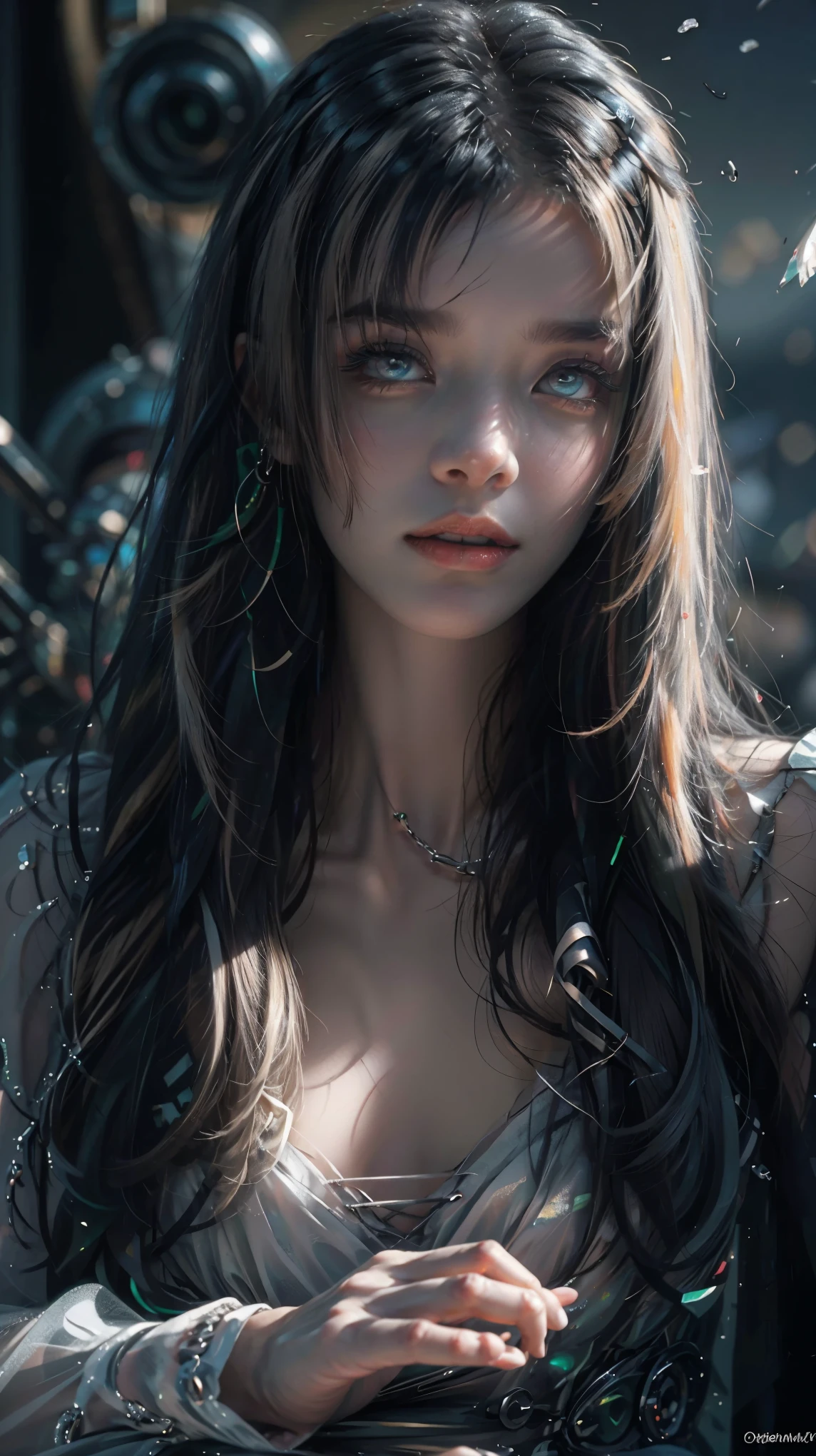 (skin dents:1.5), realistic, realistic, (table top:1.5), concept art, intricate details, very detailed, realistic, octane rendering, 8k, unreal engine, dynamic pose, highest quality, High resolution, (realistic face:1.1), (超realistic:1.1), ((full_body)), perfect eyes,(shiny skin:1.2), (((hairstyle))), (((完璧な手のvery detailed背景), haunted island, ((dynamic background)), ((lightning)), (light), (1 girl), wearing a cloak, (((flowing cloak))), ((fine eyes, high quality eyes, high quality face)), long hair, (((flowing hairstyle))), 1 girl ((Control the water)), (((whirlwind of water))), Ocean, tsunami, magic, (create a dramatic, Depth of the bounds written, Bokeh, 4k, gothic, ((rain)), energy ball between hands