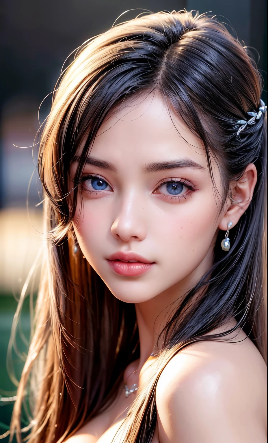 (8k, RAW photo, photorealistic: 1.25), (lip gloss, eyelashes, smiling, bright face, glowing skin, best quality, ultra high resolution, depth of field, chromatic aberration, caustic, wide lighting, natural shading) looking at the viewer with a serene bliss, diffused light, 1woman, (Ultra realistic, high res), (highly detailed eyes, highly detailed hair, highly detailed face, highly detailed plump lips), (off shoulder with open breasts), breasts, upper body, caute smile, (best quality:1.4), Raw photo, (realistic, photo-realistic:1.37), professional photography, cinematic light, (fine face: 1.2),fashion model 20 years old, cute, [[[[pure eyes]]]], [[[[closeup]]]], [[[[chest]]]], [[[[neck]]]], [[[[shoulders]]]], perfect eyes, perfect iris, perfect lips, perfect teeth, perfect skin, soft front light, glow, HDR, (muted colors:1.2), Retrato da mulher、white skin、((cabelo Castanho ondas suaves)) Best Blanco Romantico、8K resolution、Frente Illuminada、American girl portrait、solo、20-year-old、beautiful face、Upper body、medium side cut、beautiful black hair、beautiful little face woman, solo,　black theme,　look at the audience,one woman, It&#39;s real, Wolfzan-6500-V1.3, anime、anime style、beautiful diamond eyes、20 year old american girl、braided hair、swimsuit、portrait beautiful detailed woman, very detailedな青い顔, Reality, beautiful narrow blue eyes, huge file size, Super detailed, High resolution, very detailed, highest quality, masterpiece, An illustration, very detailed, ticker, Unite, 8K painting wallpaper, fine, fine details, masterpiece, highest quality, Hvery detailed ticker uniform 8K wallpaper, face light movie lighting、cute blouse, dark background, oil, masterpiece, diffused soft film lighting, Portrait, highest quality (perfect face:1.4),stunning girl pictures,(8K and、photorealistic:1.25) 、(lip gloss、eyelashes、shiny face、shiny skin、highest quality、超High resolution、Depth of the bounds written、chromatic aberration、caustic road lighting、natural shading、sexy 1girl, Extremely cute,