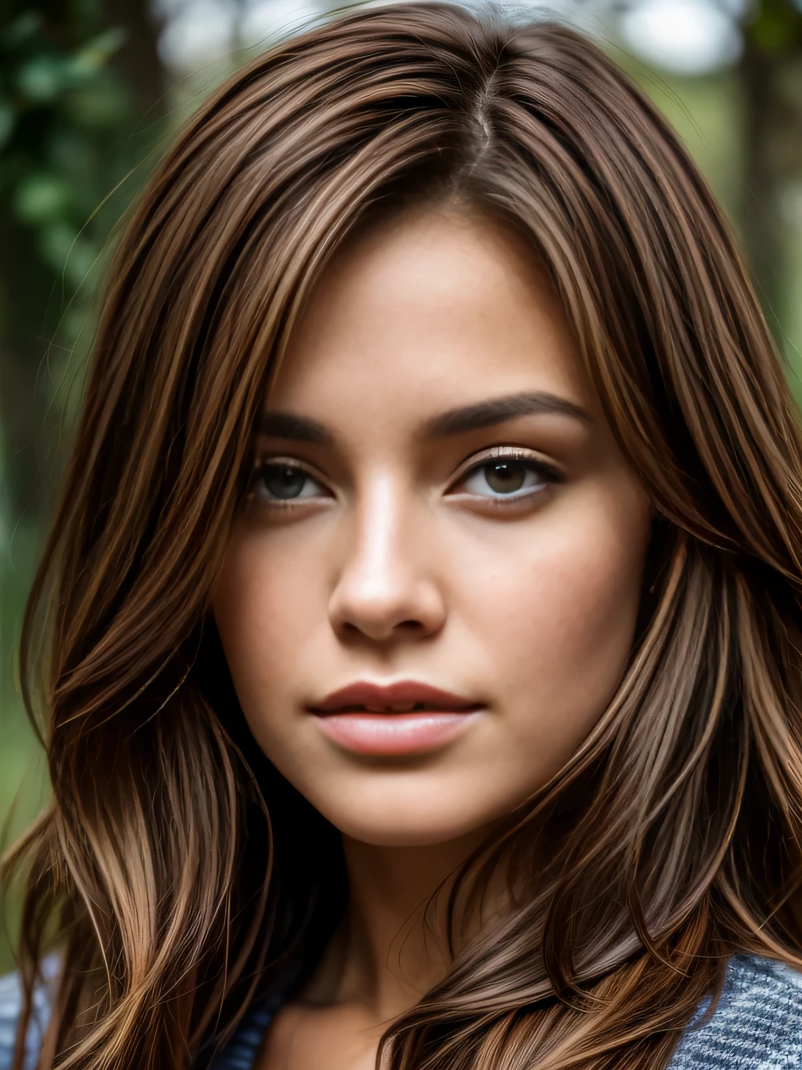 portrait brown hair