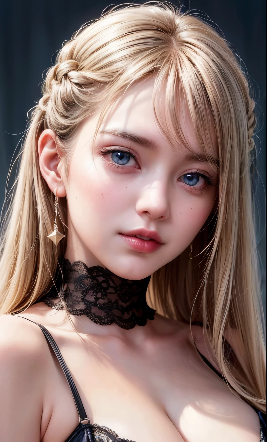 (8k, RAW photo, photorealistic: 1.25), (lip gloss, eyelashes, smiling, bright face, glowing skin, best quality, ultra high resolution, depth of field, chromatic aberration, caustic, wide lighting, natural shading) looking at the viewer with a serene bliss, diffused light, 1woman, (Ultra realistic, high res), (highly detailed eyes, highly detailed hair, highly detailed face, highly detailed plump lips), (off shoulder with open breasts), breasts, upper body, caute smile, (best quality:1.4), Raw photo, (realistic, photo-realistic:1.37), professional photography, cinematic light, (fine face: 1.2),fashion model 20 years old, cute, [[[[pure eyes]]]], [[[[closeup]]]], [[[[chest]]]], [[[[neck]]]], [[[[shoulders]]]], perfect eyes, perfect iris, perfect lips, perfect teeth, perfect skin, soft front light, glow, HDR, (muted colors:1.2), Retrato da mulher、white skin、((cabelo Castanho ondas suaves)) Best Blanco Romantico、8K resolution、Frente Illuminada、American girl portrait、solo、20-year-old、beautiful face、Upper body、medium side cut、beautiful black hair、beautiful little face woman, solo,　black theme,　look at the audience,one woman, It&#39;s real, Wolfzan-6500-V1.3, anime、anime style、beautiful diamond eyes、20 year old american girl、braided hair、swimsuit、portrait beautiful detailed woman, very detailedな青い顔, Reality, beautiful narrow blue eyes, huge file size, Super detailed, High resolution, very detailed, highest quality, masterpiece, An illustration, very detailed, ticker, Unite, 8K painting wallpaper, fine, fine details, masterpiece, highest quality, Hvery detailed ticker uniform 8K wallpaper, face light movie lighting、cute blouse, dark background, oil, masterpiece, diffused soft film lighting, Portrait, highest quality (perfect face:1.4),stunning girl pictures,(8K and、photorealistic:1.25) 、(lip gloss、eyelashes、shiny face、shiny skin、highest quality、超High resolution、Depth of the bounds written、chromatic aberration、caustic road lighting、natural shading、sexy 1girl, Extremely cute,