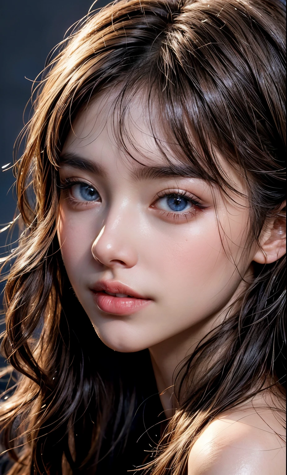 (8k, RAW photo, photorealistic: 1.25), (lip gloss, eyelashes, smiling, bright face, glowing skin, best quality, ultra high resolution, depth of field, chromatic aberration, caustic, wide lighting, natural shading) looking at the viewer with a serene bliss, diffused light, 1woman, (Ultra realistic, high res), (highly detailed eyes, highly detailed hair, highly detailed face, highly detailed plump lips), (off shoulder with open breasts), breasts, upper body, caute smile, (best quality:1.4), Raw photo, (realistic, photo-realistic:1.37), professional photography, cinematic light, (fine face: 1.2),fashion model 20 years old, cute, [[[[pure eyes]]]], [[[[closeup]]]], [[[[chest]]]], [[[[neck]]]], [[[[shoulders]]]], perfect eyes, perfect iris, perfect lips, perfect teeth, perfect skin, soft front light, glow, HDR, (muted colors:1.2), Retrato da mulher、white skin、((cabelo Castanho ondas suaves)) Best Blanco Romantico、8K resolution、Frente Illuminada、American girl portrait、solo、20-year-old、beautiful face、Upper body、medium side cut、beautiful black hair、beautiful little face woman, solo,　black theme,　look at the audience,one woman, It&#39;s real, Wolfzan-6500-V1.3, anime、anime style、beautiful diamond eyes、20 year old american girl、braided hair、swimsuit、portrait beautiful detailed woman, very detailedな青い顔, Reality, beautiful narrow blue eyes, huge file size, Super detailed, High resolution, very detailed, highest quality, masterpiece, An illustration, very detailed, ticker, Unite, 8K painting wallpaper, fine, fine details, masterpiece, highest quality, Hvery detailed ticker uniform 8K wallpaper, face light movie lighting、cute blouse, dark background, oil, masterpiece, diffused soft film lighting, Portrait, highest quality (perfect face:1.4),stunning girl pictures,(8K and、photorealistic:1.25) 、(lip gloss、eyelashes、shiny face、shiny skin、highest quality、超High resolution、Depth of the bounds written、chromatic aberration、caustic road lighting、natural shading、sexy 1girl, Extremely cute,