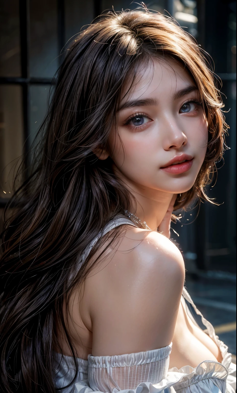 (Make your subject look three-dimensional with the contrast of light and shadow)), Realism, Realistic, ultra realistic details: velvety skin, blonde short slicked to the side hair, symmetrical lips, light glossy red_lipstick, long blue_eyelashes, pupils, BREAK, Caucasian model of, masterpiece, top quality, raw photo, photorealistic, face, incredibly ridiculous, beautiful girl, cute, detailed eyes, arranged hairstyle, depth of field, high resolution, ultra detail, fine detail, highly detailed, highly detailed eyes and face, sharp pupils, realistic pupils, sharp focus, cinematic lighting , cohesive hairstyle, Blonde, Clean clothing, Face closeup, (clear sharp focus, not blurry, Realistic brown_eyes:1.35), Masterpiece, Realistic skin texture, Ultra detailed, Lustrous hair and skin