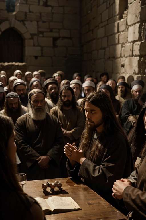 high definition image that depicts the mission of Christ's 70 disciples as described in the gospels. The scene should capture the atmosphere of the time, with accurate historical elements and a sense of serenity and purpose.