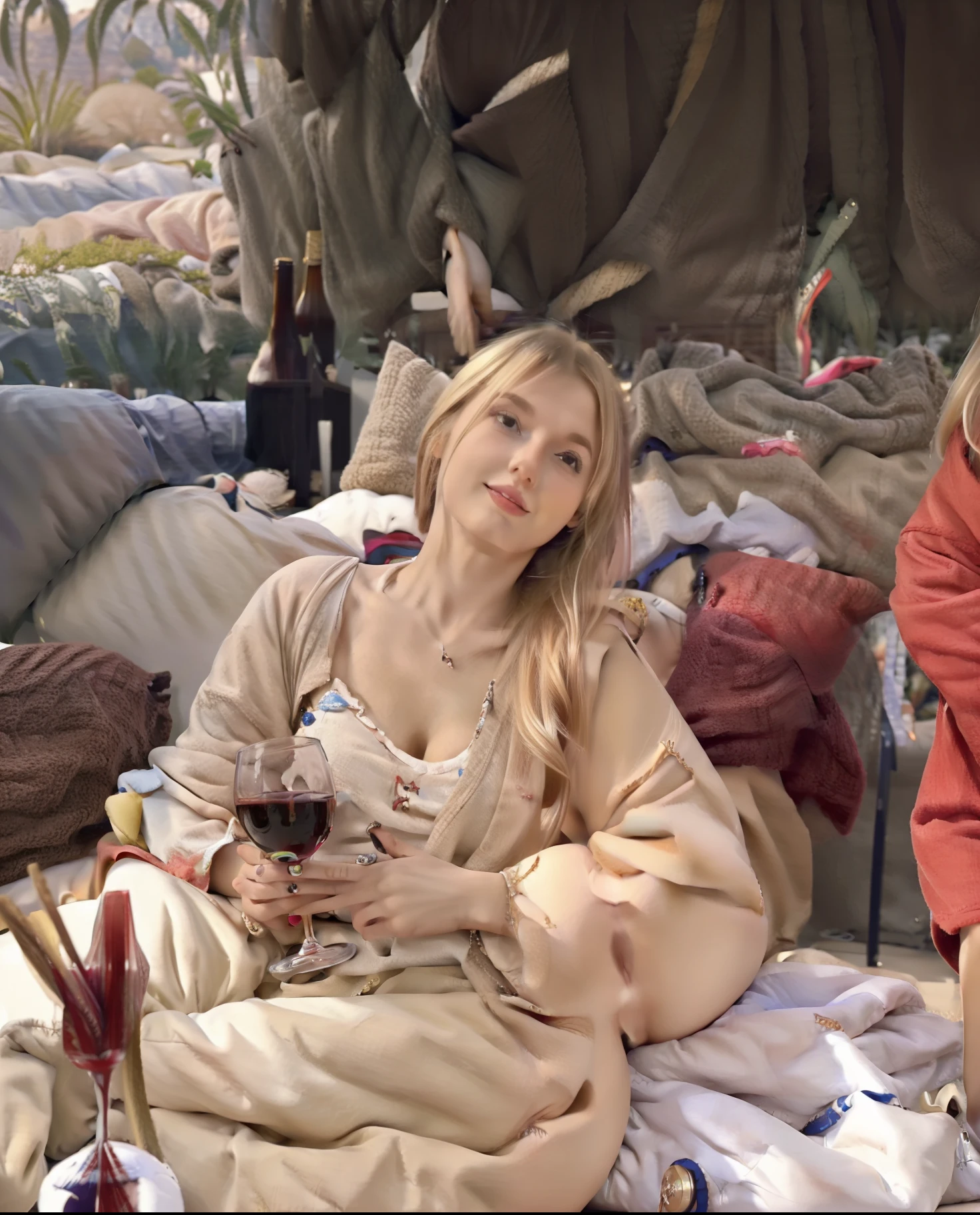 Mujer rubia sentada en una mesa con una copa de vino, Angelina Stroganova, Hermosa chica rubia, irina nordsol kuzmina, ella sostiene una copa de vino, hermosa dama, yelena belova, hermosa mujer, muchacha atractiva, estilo de julia razumova, disfrutando de la vida!!! elegant, ekaterina, relax after a hard day, mujer impresionante