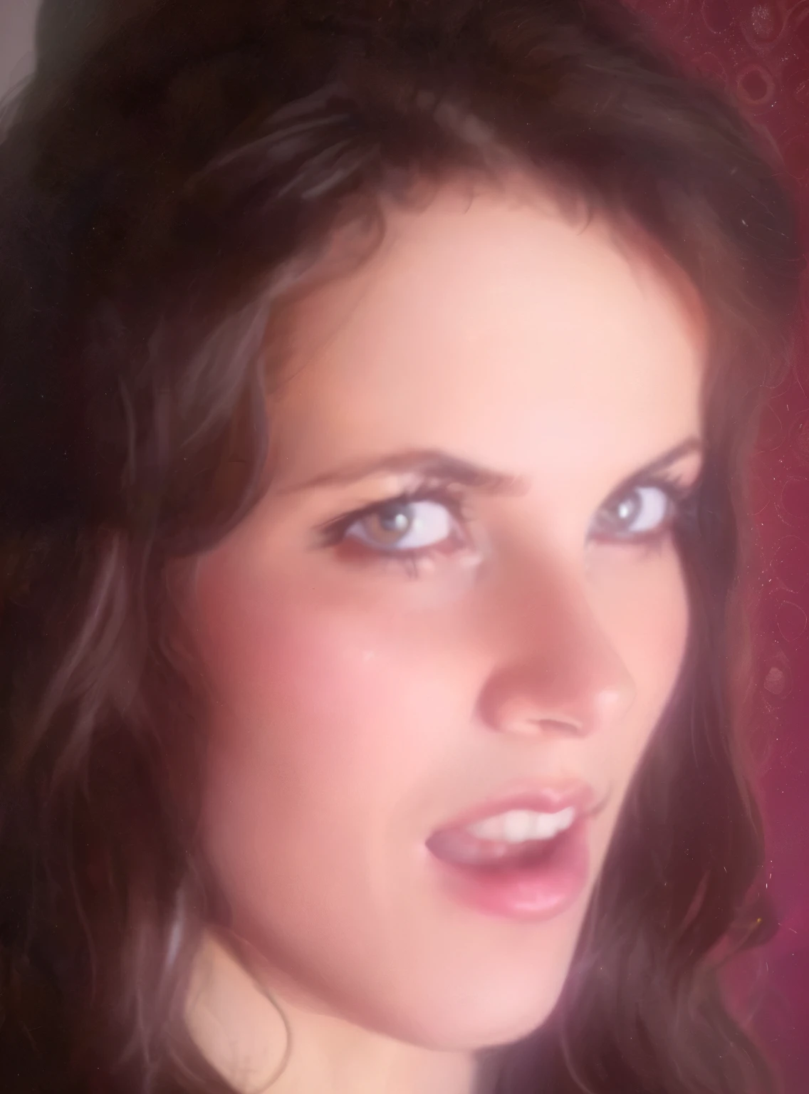 there is a woman with a surprised look on her face, profile image, very silly looking, profile shot, magalie villeneuve, sandra chevier, portrait sabrina lloyd, profile picture, headshot profile picture, malika favre, tifa lockaert, stunning closeupheadshot, 3 0 years old woman, profile pic, 30 years old woman, head shot