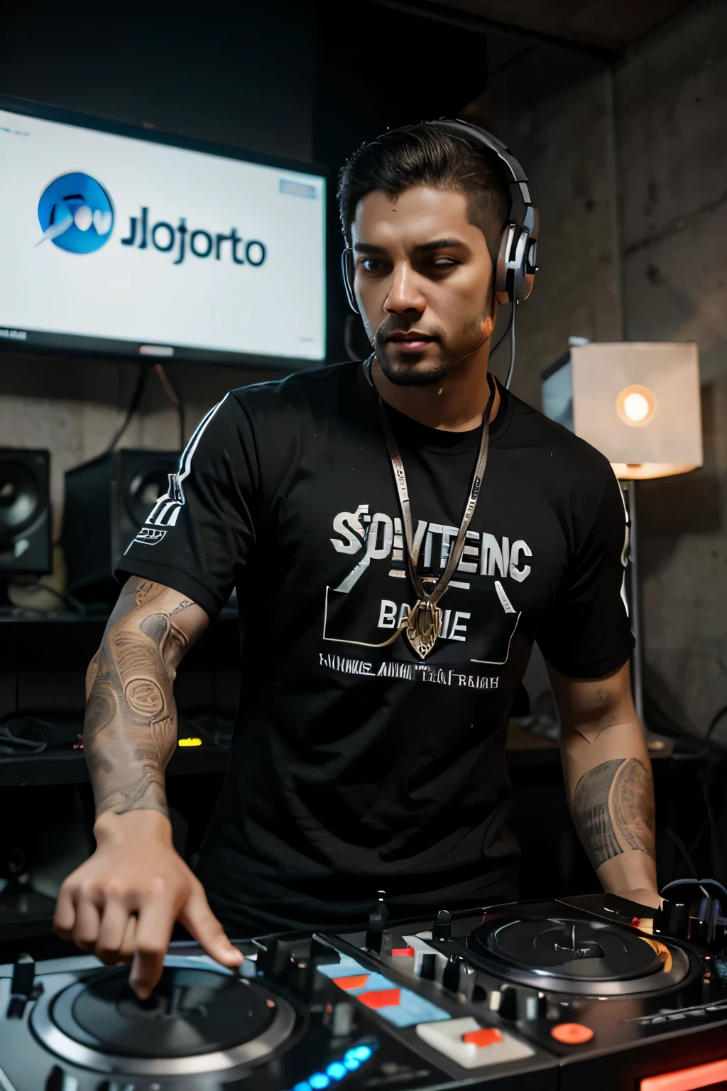 um cyborg atuando como dj
