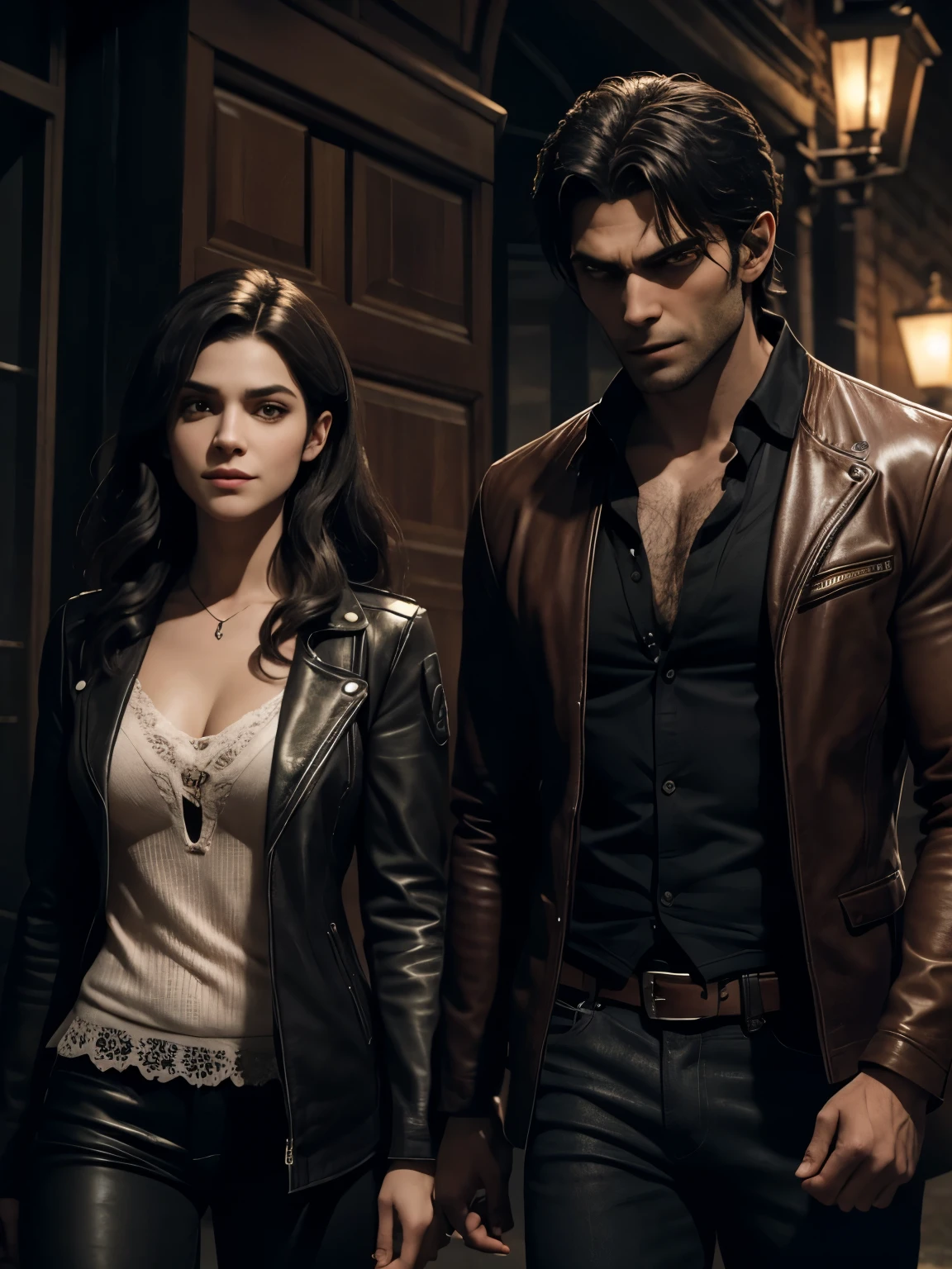 Create a dialogue between two unlikely friends—a vampire and a werewolf—who team up to solve a supernatural mystery in their town.