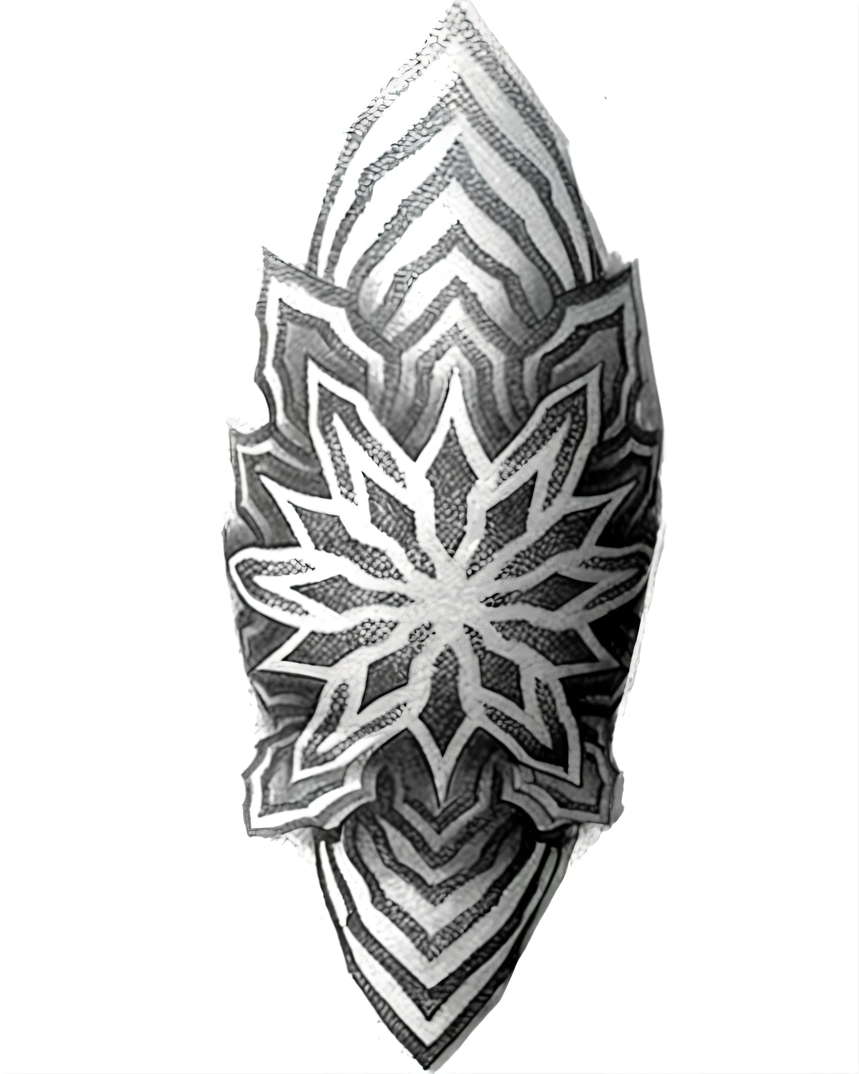 um close de uma tatuagem de uma folha em um fundo branco, concept desenho de tatuagem, desenho 3d para tatuagem, sharp lines, desenho de tatuagem, Penwork detalhado, linhas detalhadas, sombreamento complexo, projeto de escudo, projetos detalhados, sombreamento detalhado, medium size tattoo design, estilo de tatuagem preto e cinza, desenho de tatuagem sketch, sombreamento complexo, Full body view