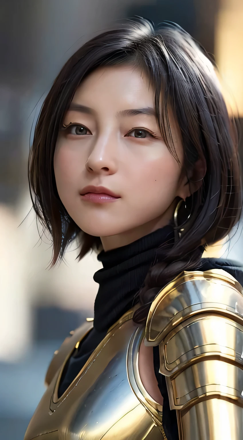 8K、Big breasts Super detailed、masterpiece、highest quality、(very detailed)、dynamic angle、mysterious look、wind effect、fantasy background、rim lighting、cinematic light、超A high resolution、8k eh、film grain、best shadow、delicate、to be born、particles of light、Fine skin texture、Detailed armor texture、detailed face、Complex details、Super detailed、shine、powerful scam、silver armor、(Has a weapon)、Slashing、Slashing Action、big and full breasts,Scapula、shine eyes、 long cloak、fantasy、(to be bornきto be bornきとした)、shoulder armor、Complex、Complex、perfect lighting、looking at the viewer、movie lighting、fly in the sky、Flight、holy light、wonderful、bangs、that&#39;the wind is strong、frozen mountain々々、long wavy hair、lich queen,sexy,charm,short bob,Complex decorated chest armor,