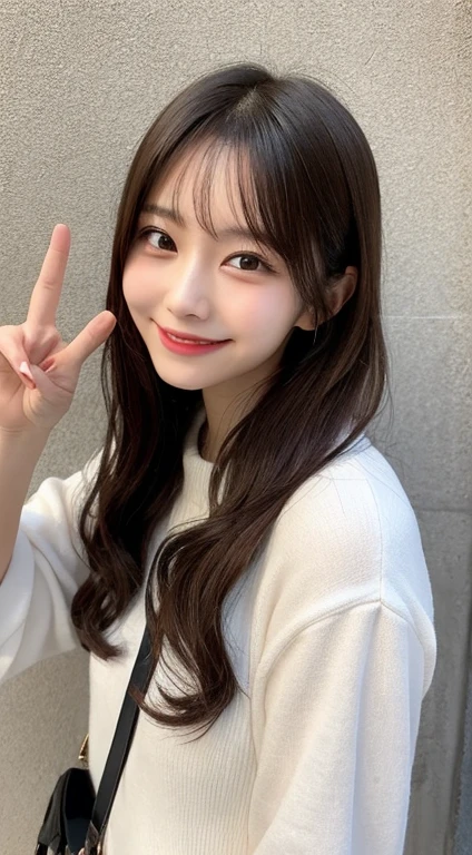peace sign smile