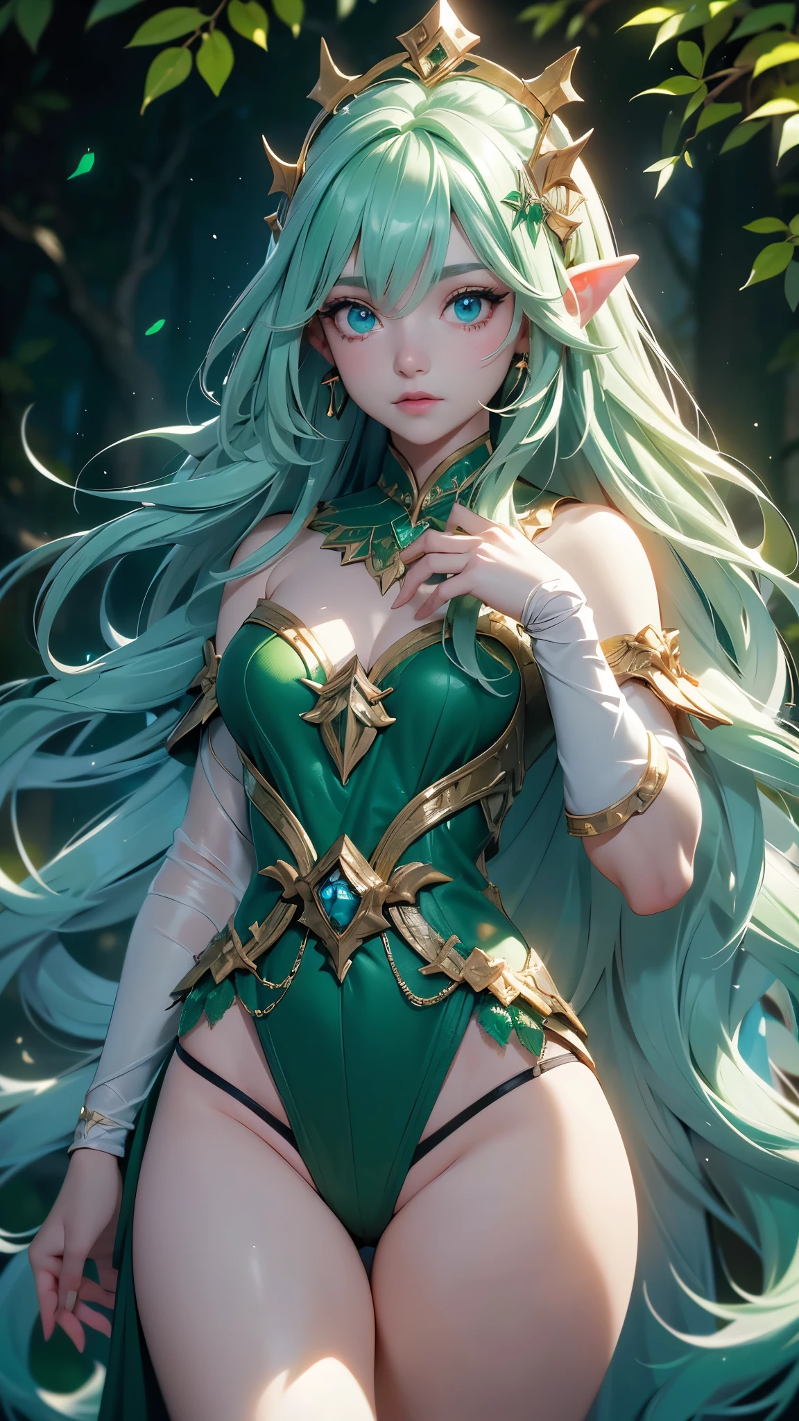 (Obra maestra: 1.4), (8K, realista, foto cruda, La mejor calidad: 1.4),score_9, score_8_up, score_7_up, score_6_up, rating_explicit, 1girl, ((18YO:1.2)), Adult, full lips, big clear eyes, light blue eyes, ((blond hair:1)), (long wavy hair: 1.2),,Ariana Grande duende verde ,( green dyed skin:1.4) , (usando armadura de duende:1.4) ,(fondo bosque hojas grandes fantasy :1.4), (cara juvenil verde :1.4) , lindo, Hermoso, estatura diminuta, figura corta de reloj de arena, 3 pies de altura, tetona, muslos gruesos, ojos perfectos y detallados, small hook nose, (orejas largas) ,(hermosas pecas face:1.4 ) , flequillo peludo, sombras duras, film grain,( fondo cueva caverna piedras grandes),( perfect anatomy),( manos perfectas: 1.5) , (duende verde V2.1), (colores brillantes),( mostrando panties :1.4), (perfect anatomy) 