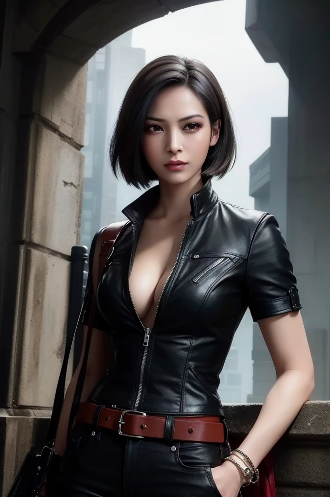 Ada Wong, Melhor qualidade,ultra-detalhado,realista:1.37,there are people,perfectly symmetrical face,ultra-realista texture,corpo perfeito,detailed facial features, realista lighting