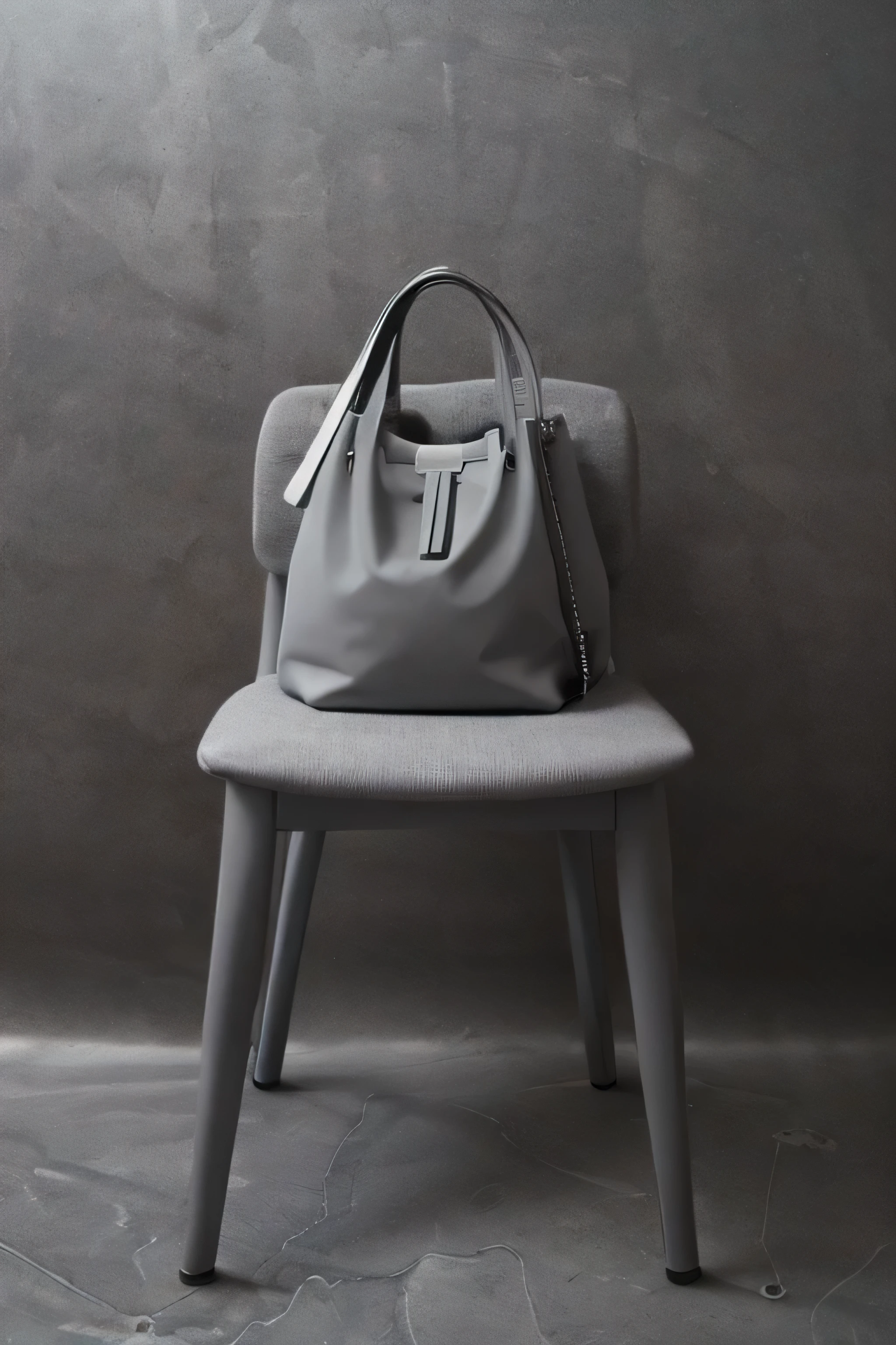 (((((gray background)))))、machine、(((A bag on a chair)))、Cafe、Cool、、((((Like graphic art))))
