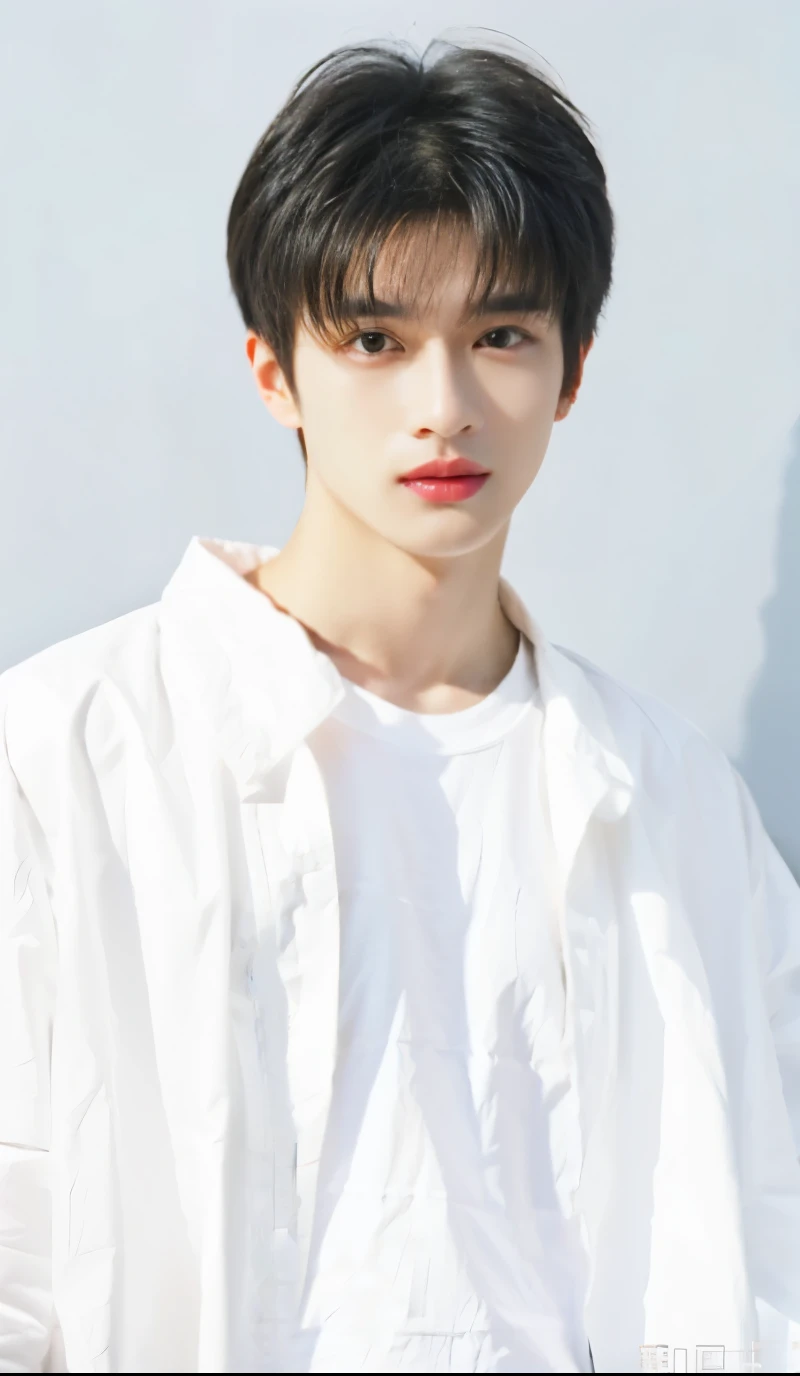 Close-up of a person wearing a white shirt and white blouse, Cai Xukun, Inspired by Bian Shoumin, Inspired by Zhang Han, jinyoung shin, tian zi, yanjun chengt, Ruan Jia Meili!, Inspired by Ma Yuanyu, Jia Yan, Young Ten Thousand Angels, xintong chen, Bian Luan, by Cheng Jiasui