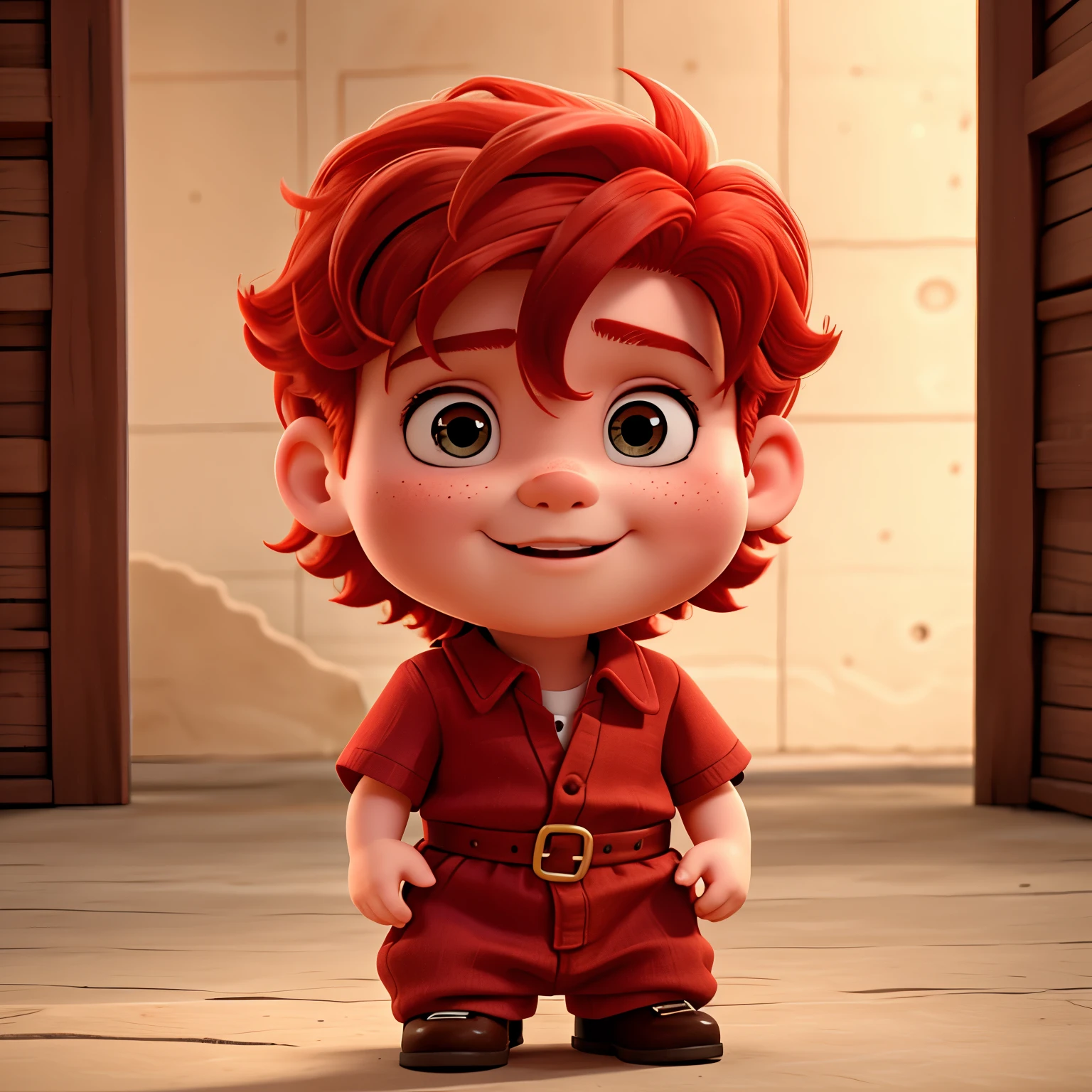 Baby boy, red hair, biblical style