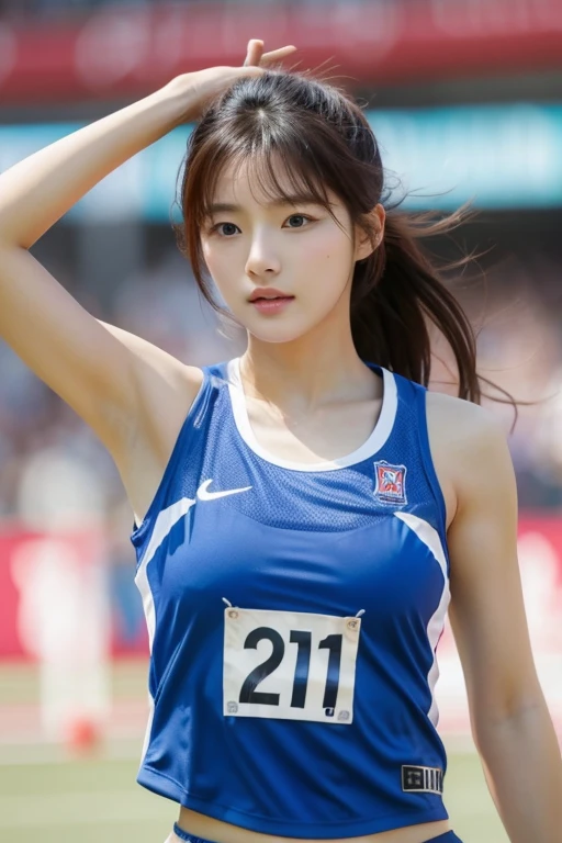 Top quality, 1 beautiful korean woman, Athletics