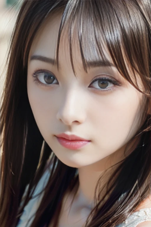 (((Ultra-high resolution、close、Cute Japanese Woman)))、顔のUltra-high resolutionクローズアップ画像を作成してください。
Long, straight black hair frames her face。
So that every single hair is clearly visible、Depicts subtle color changes depending on the amount of light hitting the subject。
The skin is white and smooth、Has a natural glow。
Fine skin texture、Representing the fine details of pores。
amountや頬に薄い赤みがある部分を詳細に。
The eyes are almond-shaped and dark brown.。
Fine details of the iris、Depicts color gradations and patterns。
Long, natural-looking eyelashes, each and every one visible。
Well-groomed eyebrows、indivual々The hair is clearly visible。
Light reflects off into the eyes、Create small highlights。
noseは繊細で、nose孔の細かいディテールがある。
Lips are plump and naturally pink。
Depicts the fine lines and soft curves of the lips。
Shiny、Accentuate the shape。
Detailed depiction of lip texture。
Particular attention to the depiction of light and shadow。
Soft natural light gently illuminates the face from the front。
amount、nose、Creates a subtle glow on the cheeks。
Shadows are cast softly along the contours of the face、cheekbone、Jaw Curve、noseの側面を強調。
The gloss of her lips reflects the light faintly.、Emphasizes plump texture。
The shadow of the hair adds depth and dimension.、indivual々The hair shines in the light。
The background is simple and blurred.、Focus on the face。
In the highest quality、Representing the utmost detail。
Negative prompts:

Noisy Images、Low resolution、Avoid blurry detaily hair is messy、Avoid unnatural hair textures。
Skin is unnaturally smooth、Avoid overly processed skin images。
Pores are invisible、Avoid products that have lost their skin texture。
Flat iris、Avoid those that lack detailed information。
short lashes、Avoid unnaturally thin eyebrows。
Light reflects off into the eyesていない、Avoid those with expressionless eyes。
noseのディテールが欠けているものは避ける。
Dry lips、Avoid unnatural colors。
Lip texture is not visible、Avoid non-shiny items。
Poor balance of light and shadow、Avoid evenly lit faces。
amount、nose、Avoid products that don&#39;t have a glow on your cheeks.。
cheekboneやJaw Curveが強調されていないものは避ける。
The shadow of the hair is shallow、Avoid things that lack volume。
The background is complicated、Avoid images where the face is not in focus。