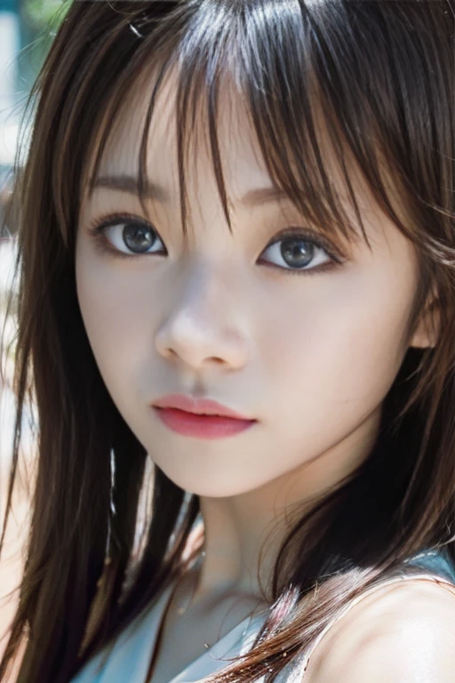 (8k, RAW photo, best quality, masterpiece, highres, absurdres, ultra detailed:1.3), (Photography, realistic, photo-realistic:1.4), (highly beautiful detail face: 1.3), (symmetrical eyes, highly beautiful detailed eyes:1.3), 1girl, japanese idol, 18 yo, young, cute, kawaii, attractive face,