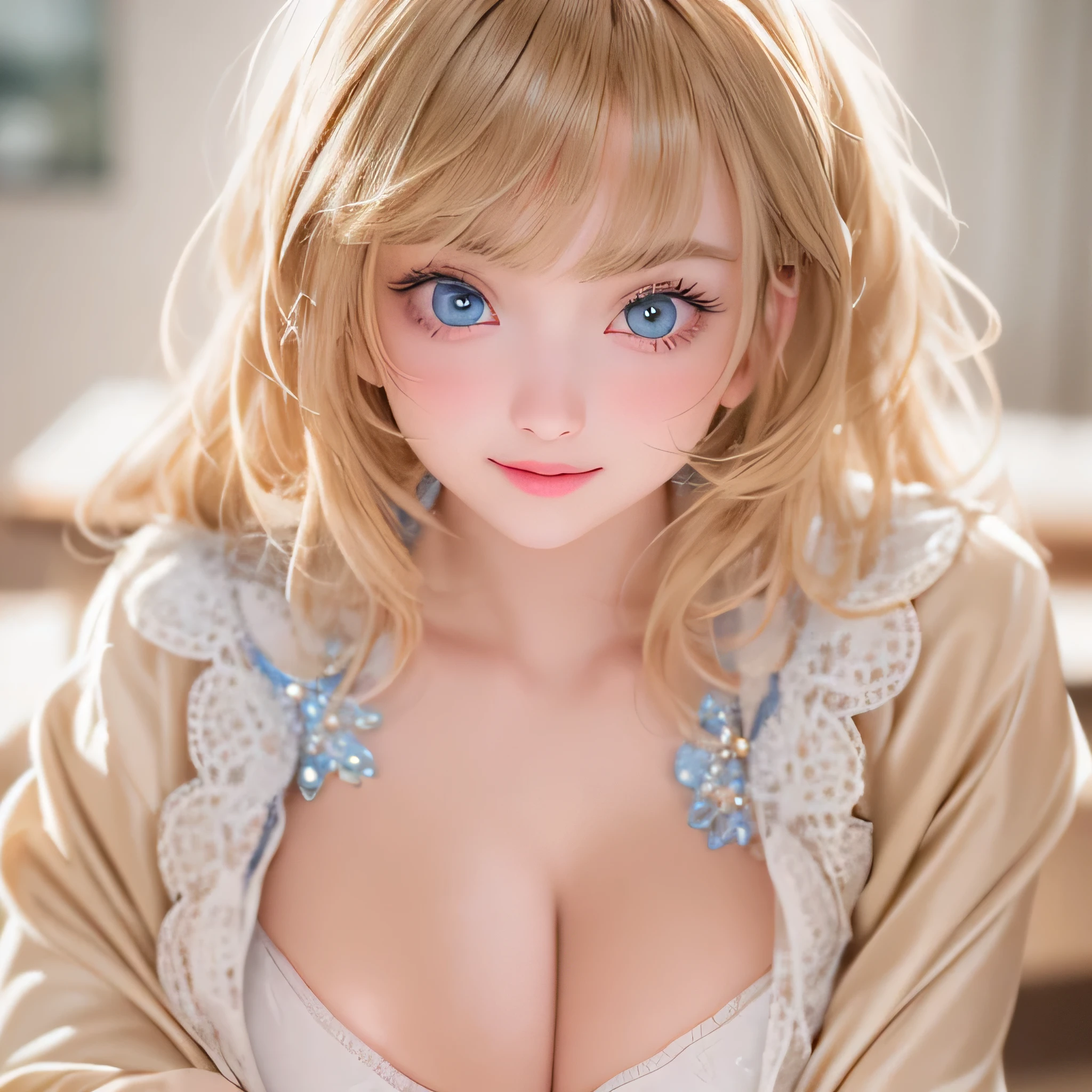 8K,highest quality, table top, Super detailed, 超A high resolution, realistic, Raw photo, absurd, absolute resolution, 1 girl, alone,young beautiful japanese woman, super cute face, luxurious appearance, , smile、 double eyelids in both eyes, natural makeup, long eyelashes, Shiny and smooth light brown long bob hair, asymmetrical bangs, shiny skin, center image, High resolution, high detail, detailed hairstyle, detailed face, great movie lighting, Super realistic, perfect limbs, perfect anatomy、very big o cup breasts、weld chest 、silky shiny skin、sexy,very beautifuice face、Cute gorgeous face、gorgeous blonde silky hair、pale blue eyes、Bangs swaying in front of the face、A beautiful and cute 20-year-old woman、big and full breasts、she spreads h wide and flaunts、very big breasts、Plump、super glambigfoot、big body、Chubby、beautiful thighs、Chubby weighs 120 kg、Fat guy、nude、Showing her big ass、crawling on als、beautiful butt、I'm wing my ass here