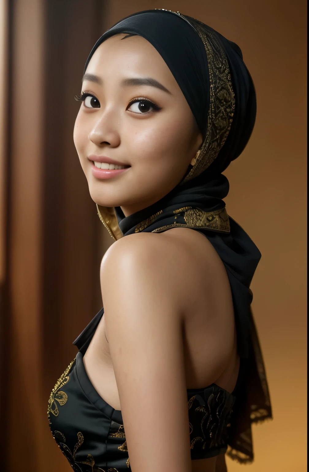 Very Thin body (Wearing Bra Lingerie), (((HIJAB MALAY GIRL))), masutepiece, High quality, UHD 32K, Realistic face, Realistic skin feeling , A Malay Lady, 8 years old, , Very cute and baby-like face, (((FLAT CHEST))), (MATRIX WORLD), ((look In front at the camera and SADNESS)), ((())), (((CUTE GIRL))), ((BROWN LIPS)), ((BROWN)), (undress). WEAR BRA LINGERIE, gold, green, red, lace