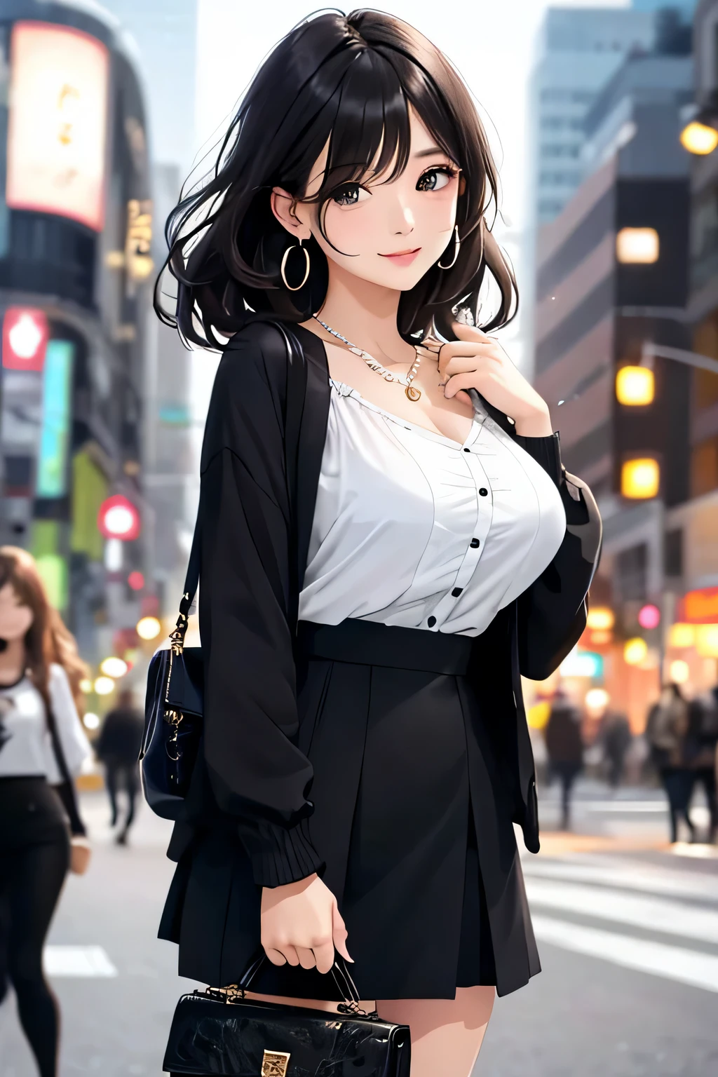 beautiful mature woman、In town、quat、panty visible、beautiful eyes、cute、