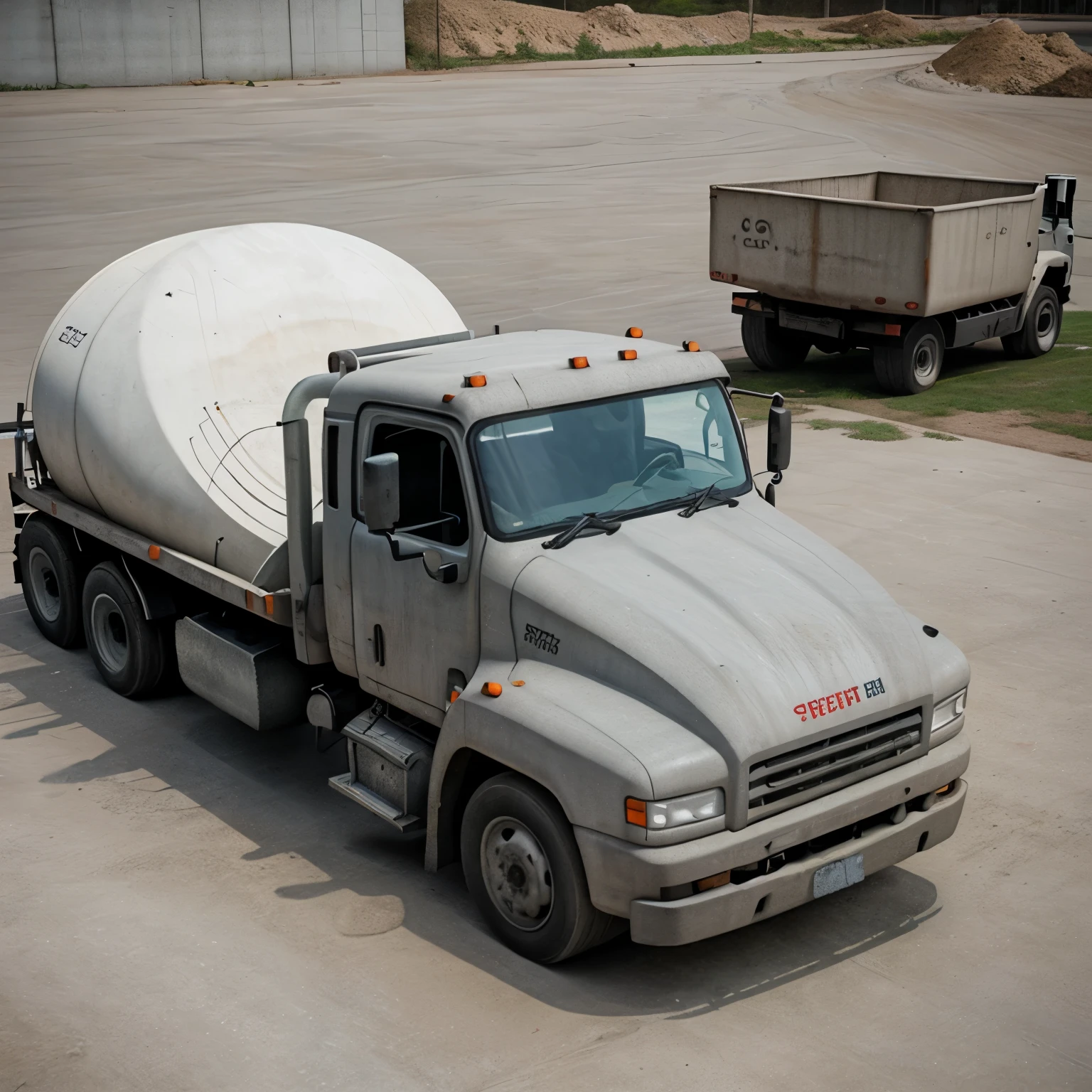 Concrete truck drawing