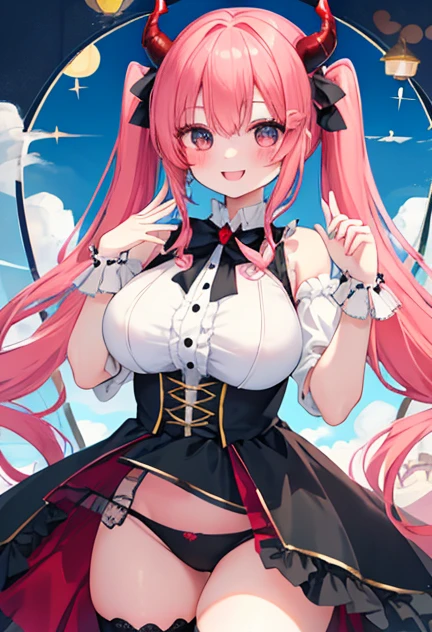 brushing hair, pink hair