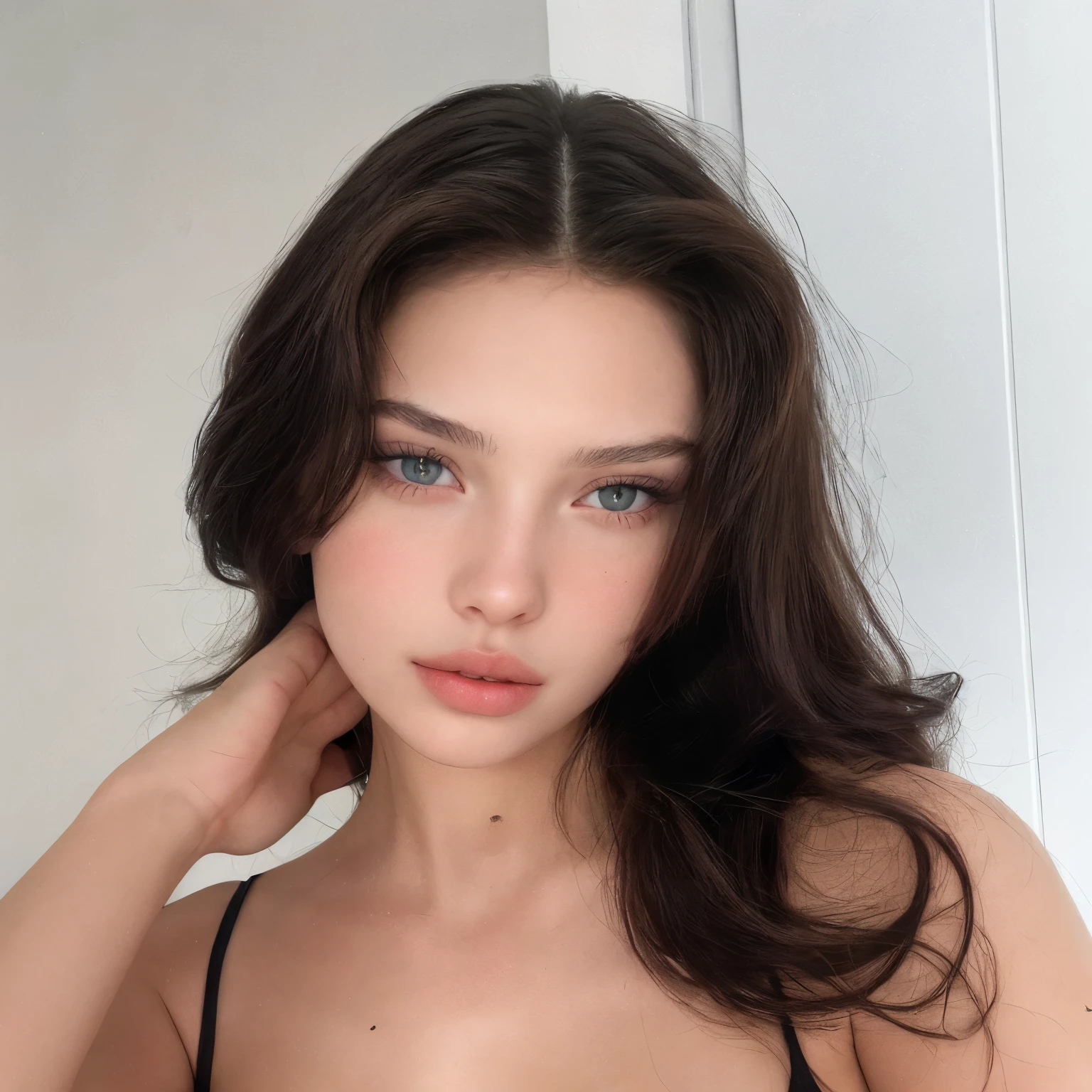 1 beautiful beautiful woman - Scandinavian European appearance (looks like the most beautiful Swedish girl), ((top quality, 8K, Masterpiece:1.retty woman, 1 woman, average breasts:1.3, a slim body:1.1, lush WHITE NIVEOUS long hair, (shower, wet body, wet clothes:1.1), very detailed face, detailed lips, detailed eyes, double eyelids, Detailed blue eyes, Detailed Outstanding Blue Eyes, WHITE NIVEOUS, huge fantastically looking drop earrings
