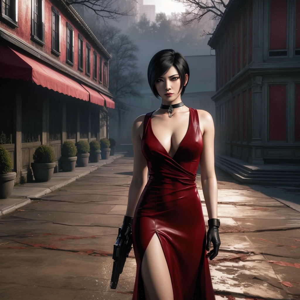 Ada Wong, Melhor qualidade,ultra-detalhado,realista:1.37,there are people,perfectly symmetrical face,ultra-realista texture,corpo perfeito,detailed facial features, realista lighting