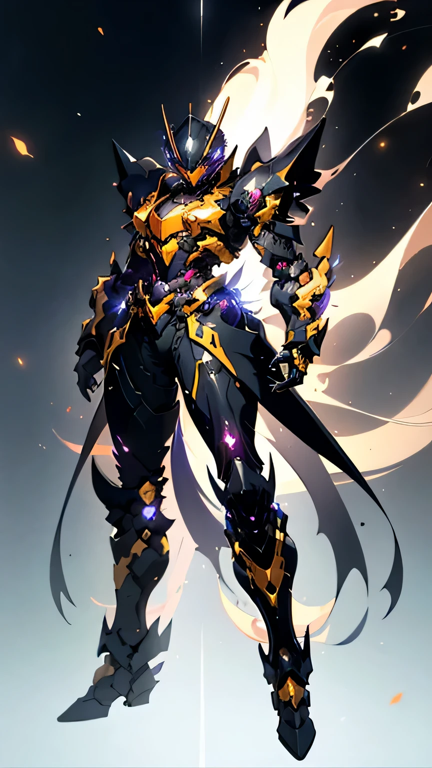 A woman adorned in fantasy-style full-body armor, a crown-concept fully enclosed helmet that unveils only her eyes, a composite layered chest plate, fully encompassing shoulder and hand guards, a lightweight waist armor, form-fitting shin guards, the overall design is heavy-duty yet flexible, ((the armor gleams with a golden glow, complemented by red and blue accents)), exhibiting a noble aura, she floats above a fantasy-surreal high-tech city, this character embodies a finely crafted fantasy-surreal style armored hero in anime style, exquisite and mature manga art style, (Queen bee mixed with Spider concept Armor, plasma, blood), ((Element, energy, elegant, goddess, femminine:1.5)), metallic, high definition, best quality, highres, ultra-detailed, ultra-fine painting, extremely delicate, professional, anatomically correct, symmetrical face, extremely detailed eyes and face, high quality eyes, creativity, RAW photo, UHD, 32k, Natural light, cinematic lighting, masterpiece-anatomy-perfect, masterpiece:1.5